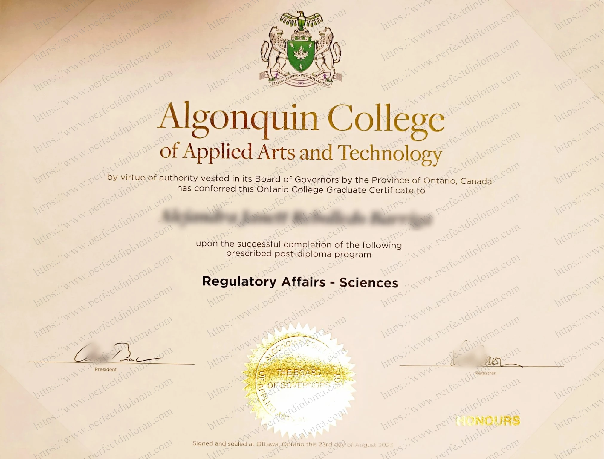 How do I buy a fake Algonquin College diploma?