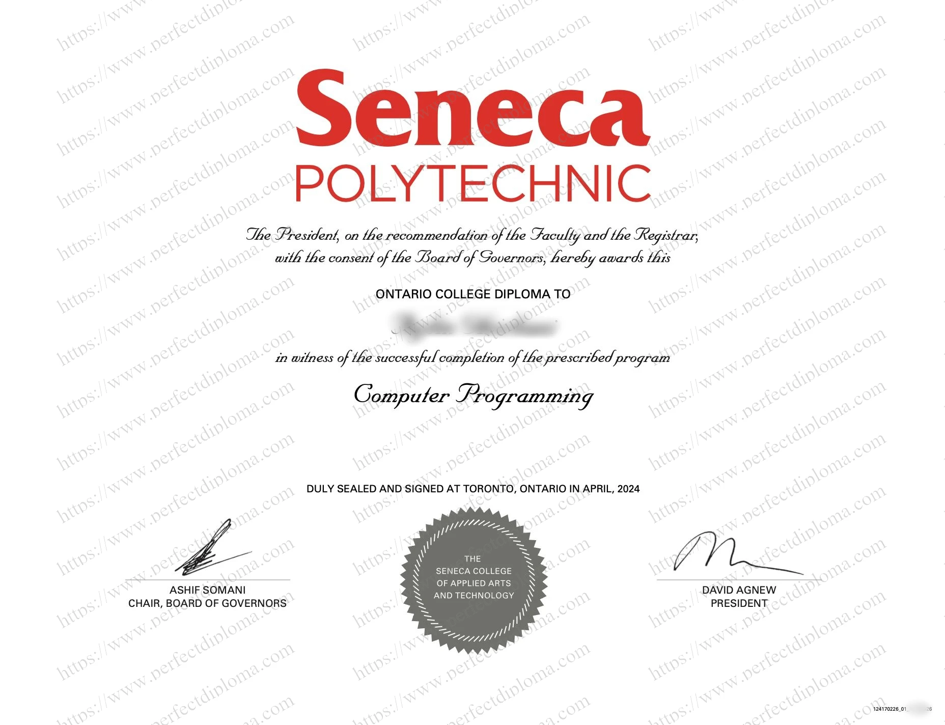 Purchase a Seneca College fake degree online.