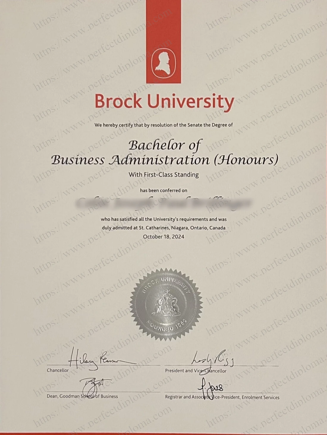 Can i get to buy Brock University fake diploma?