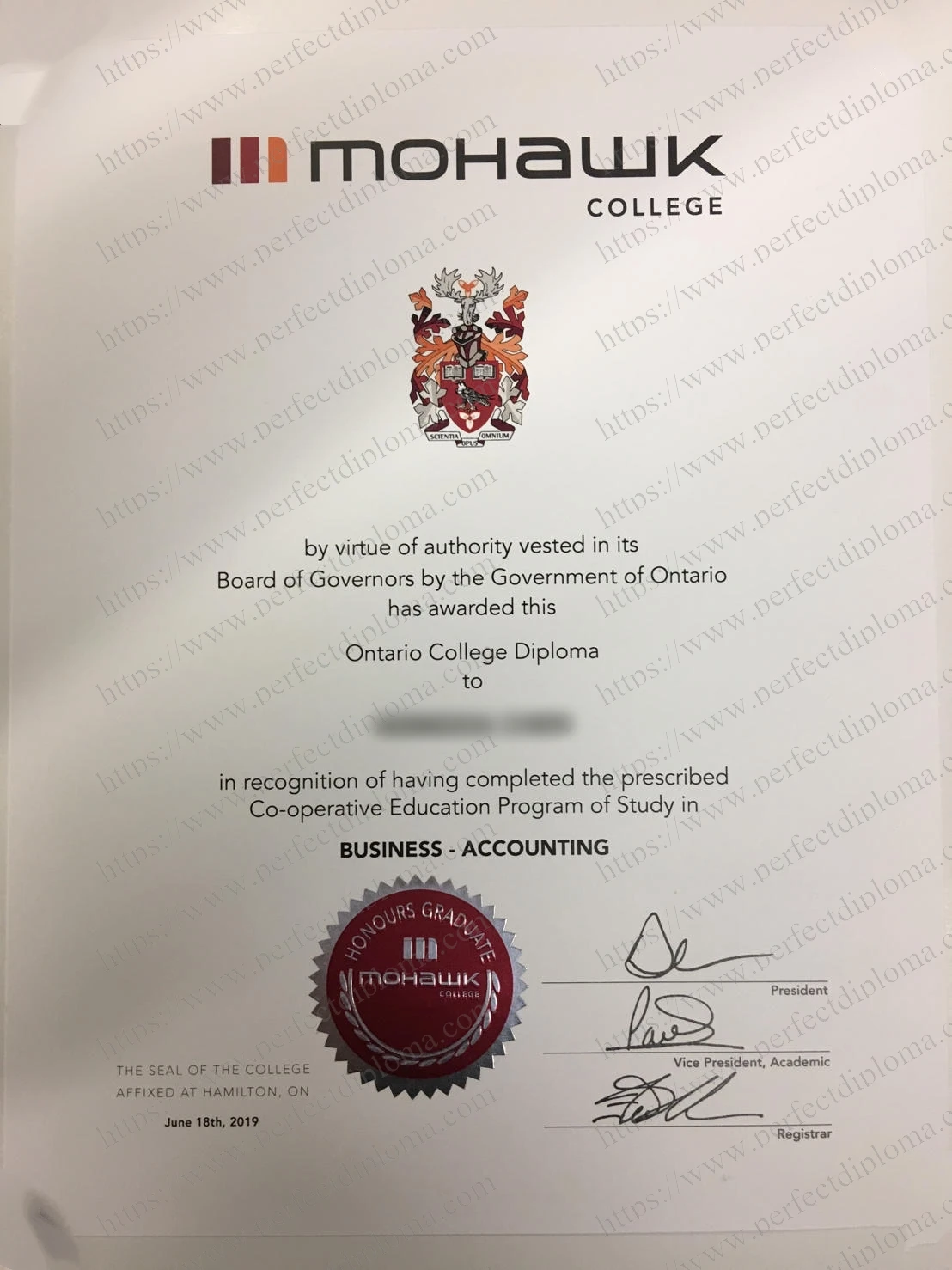 How can i get to buy Mohawk College fake diploma?