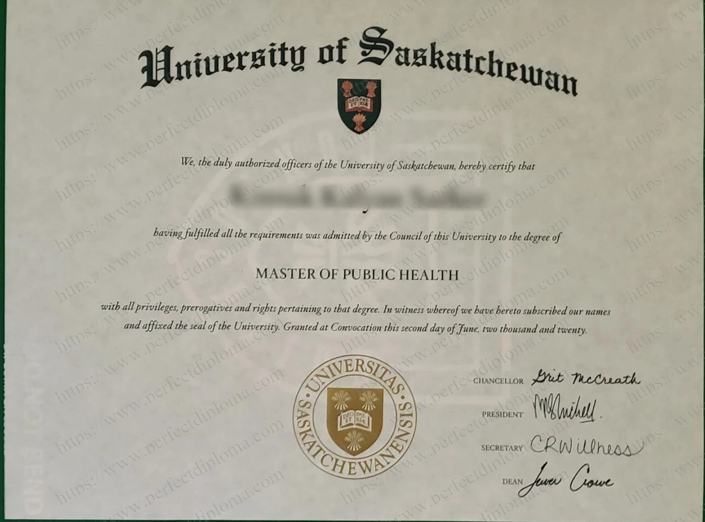 How do I order a fake University of Saskatchewan diploma online?