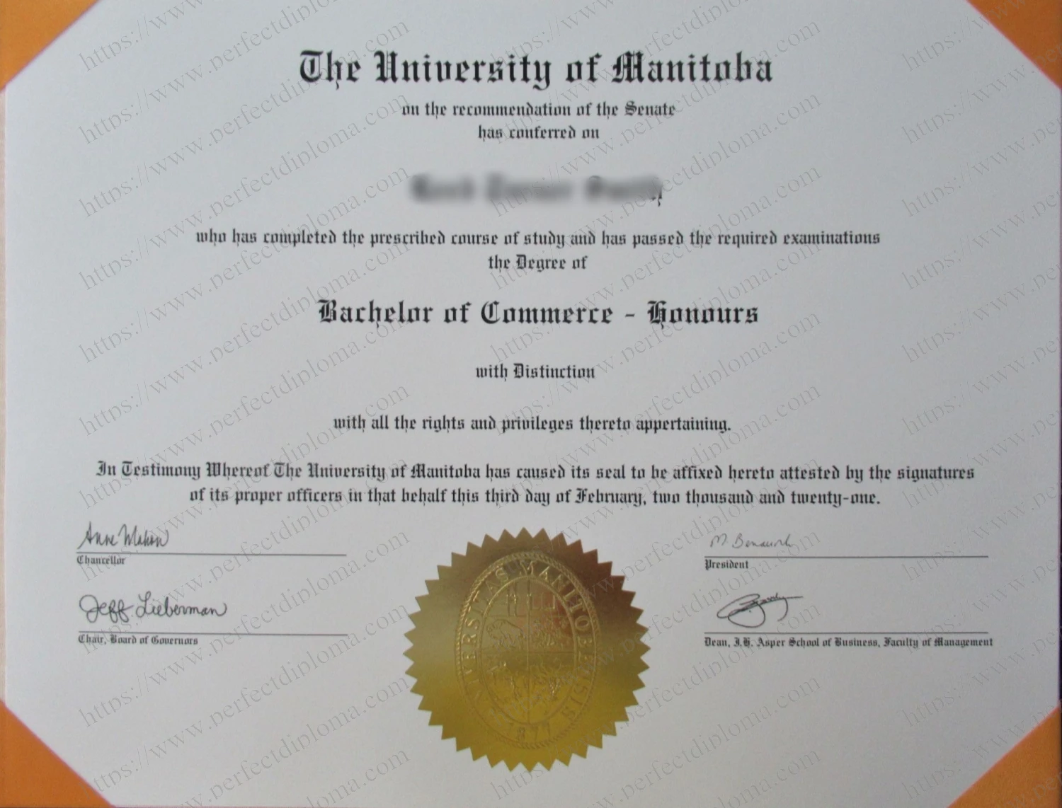 How easy to get a University of Manitoba fake certificate?