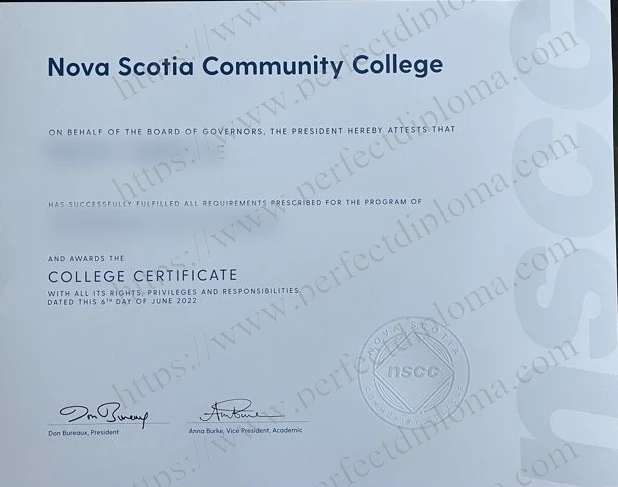 How fast can i get to buy Nova Scotia Community College fake transcript?