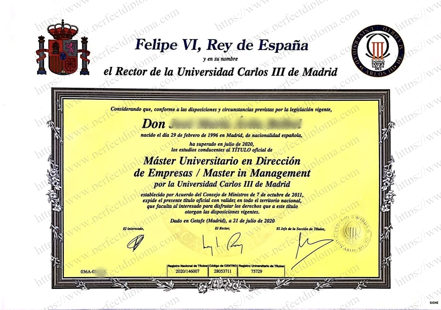 How much to buy Universidad Carlos III de Madrid fake degree?