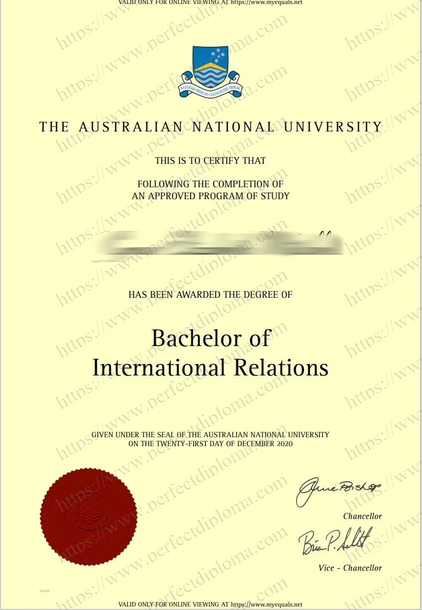 How to make the Australian National University certificate?