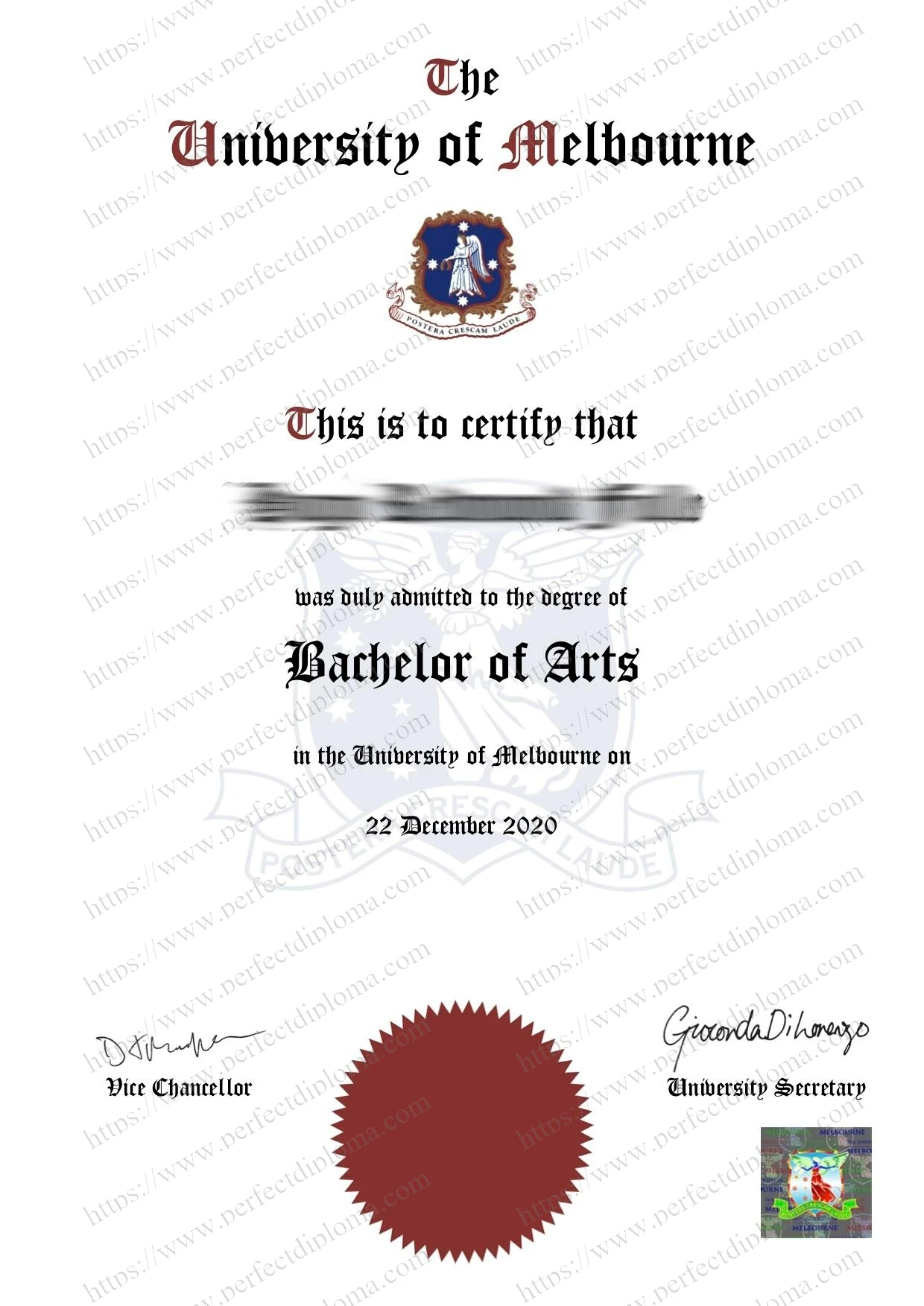 I need a The University of Melbourne fake diploma.
