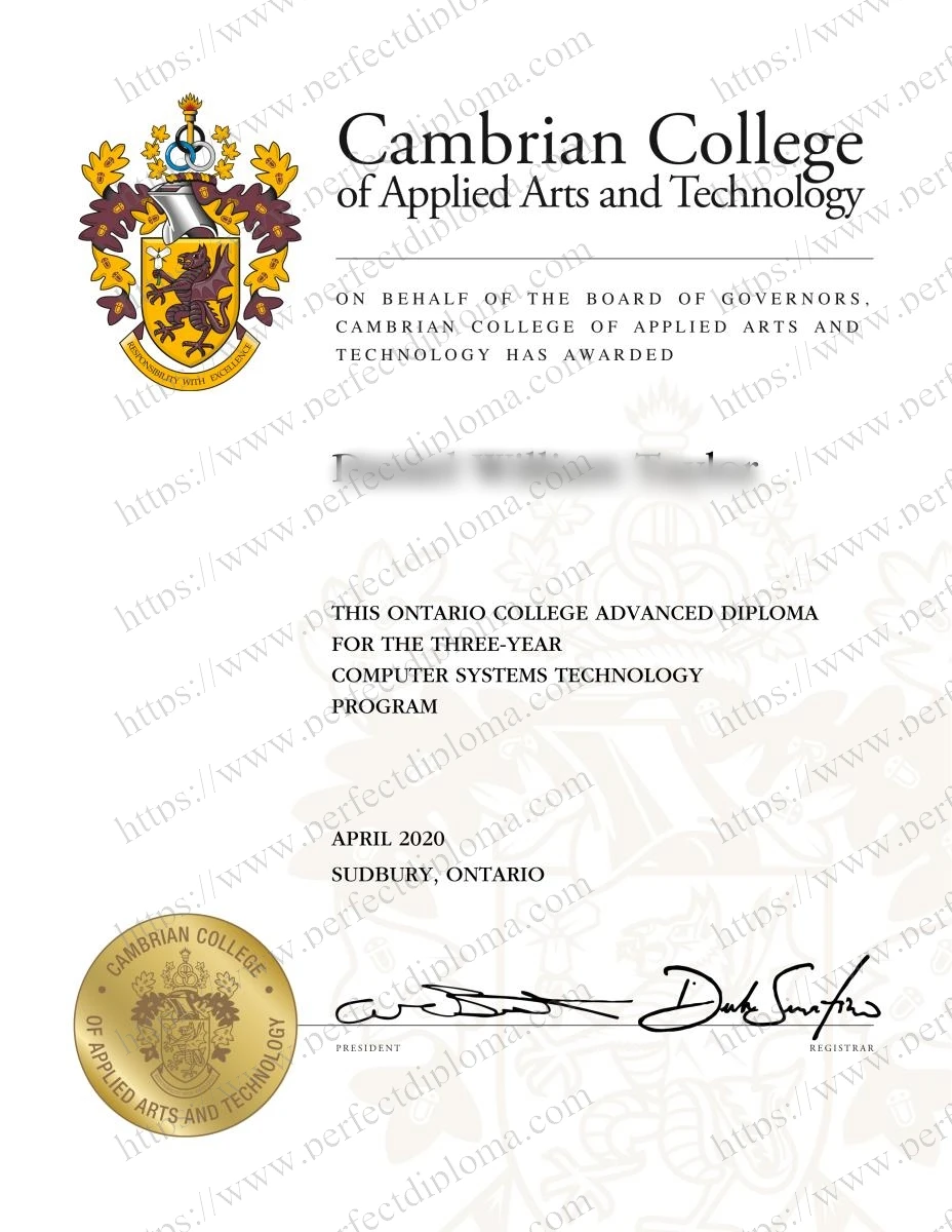 Where can I buy a fake Cambrian College diploma online?