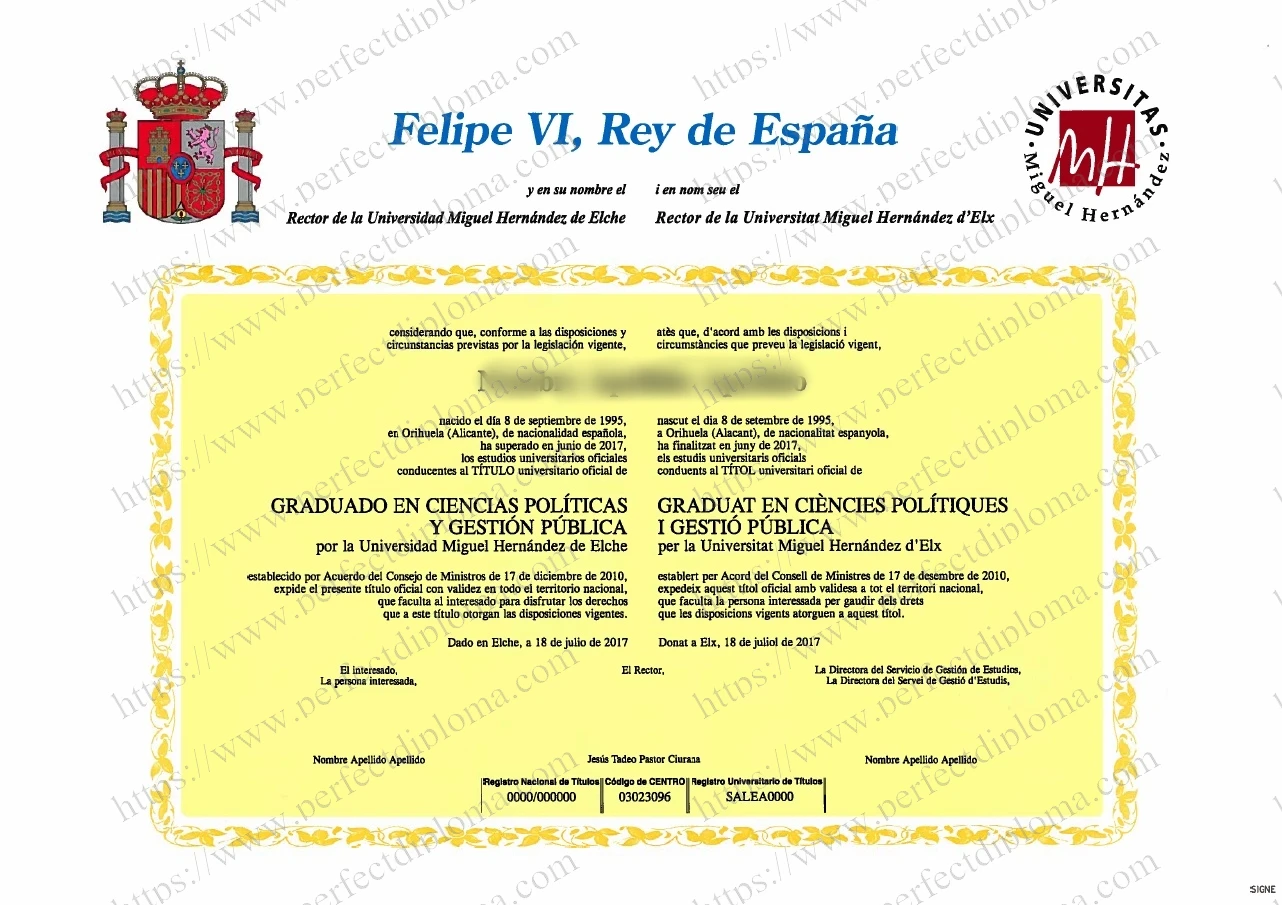Where can I buy a fake Universidad Miguel Hernández de Elche diploma online?