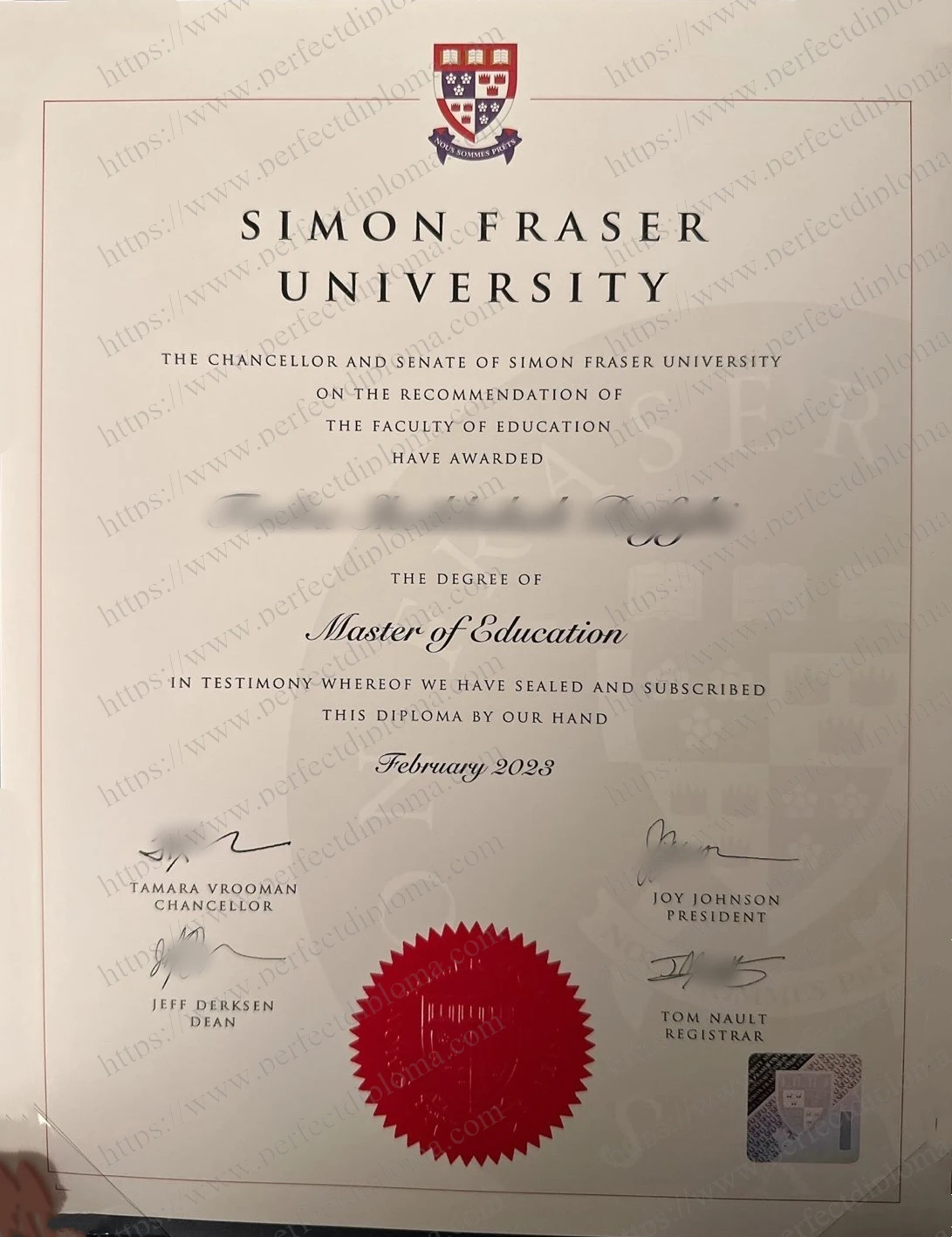 Where to buy Simon Fraser University fake diploma?