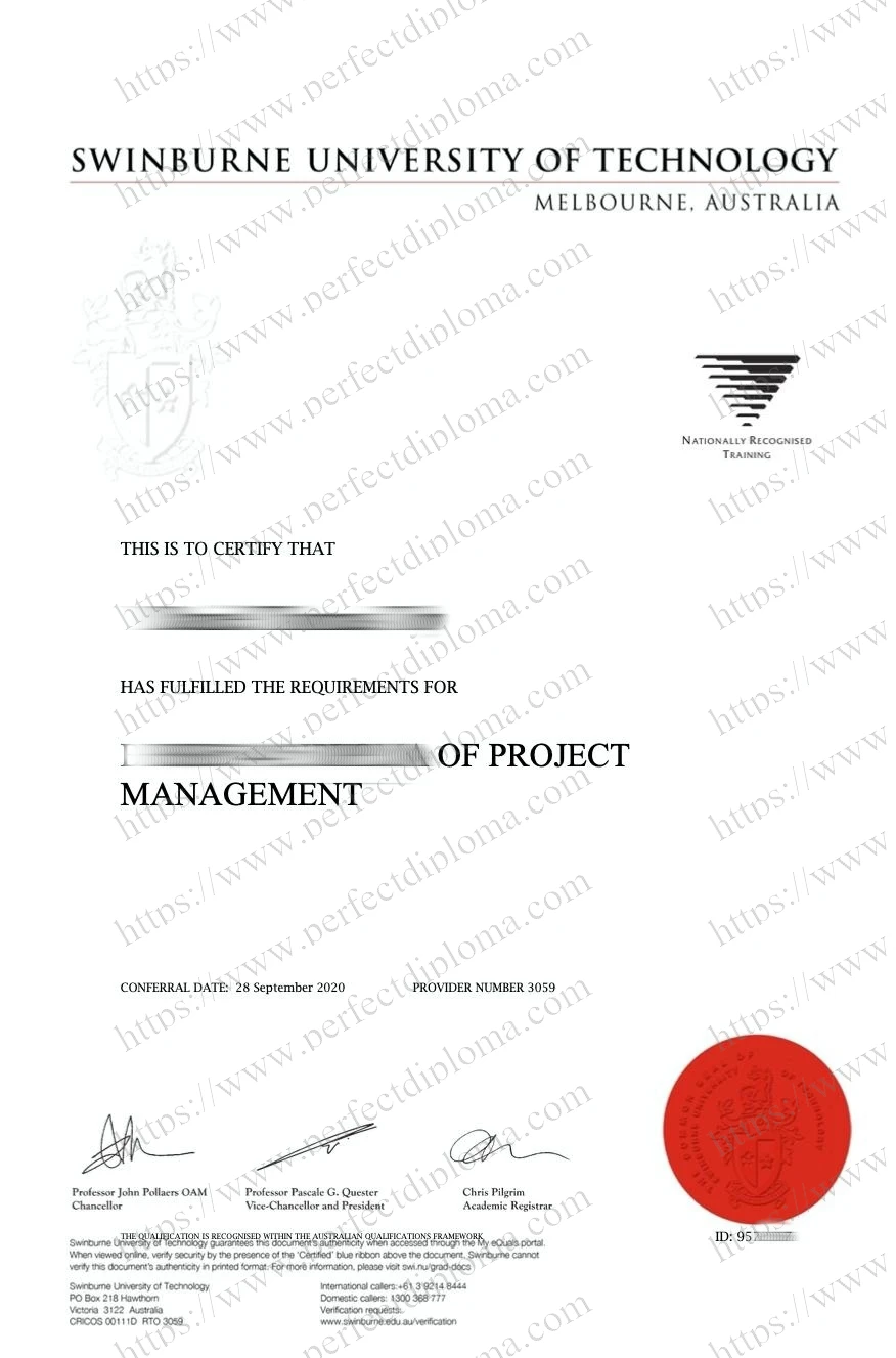 Buy a fake Swinburne University of Technology diploma online.