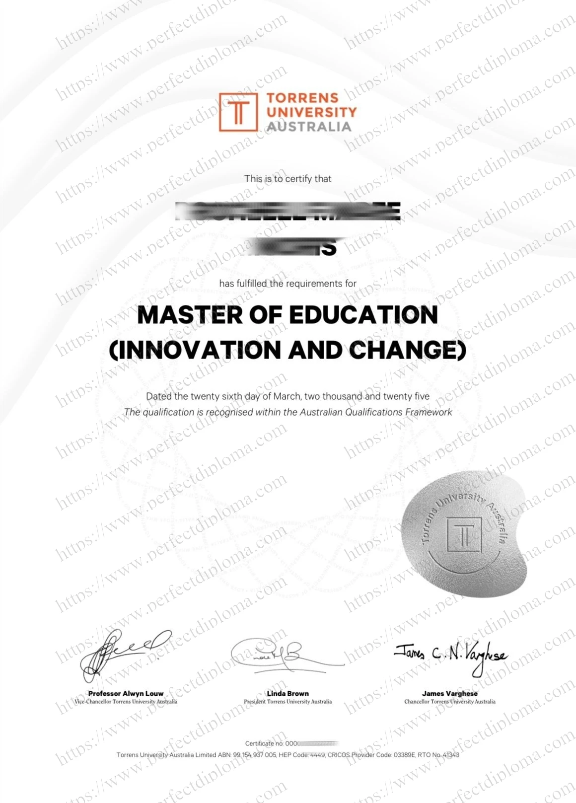How easy to get a Torrens University Australia fake certificate?