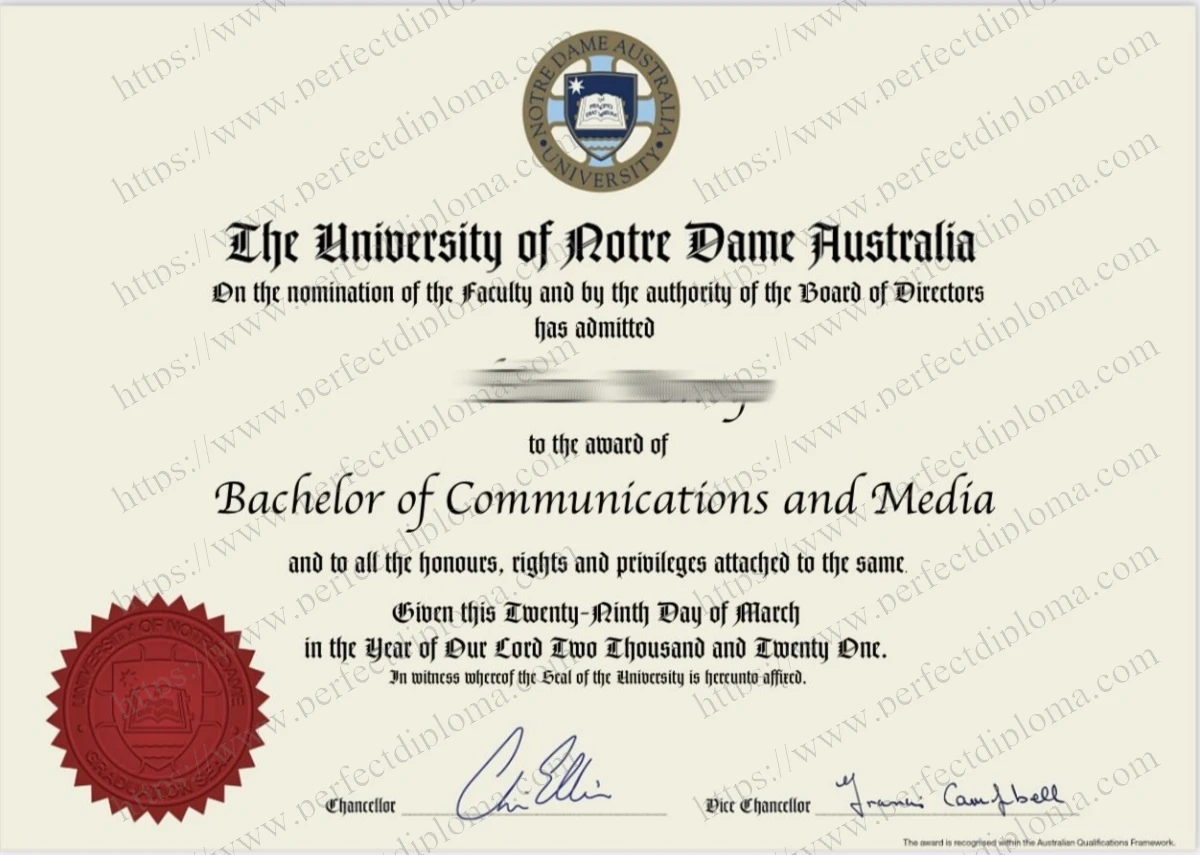 How to make the The University of Notre Dame Australia certificate?