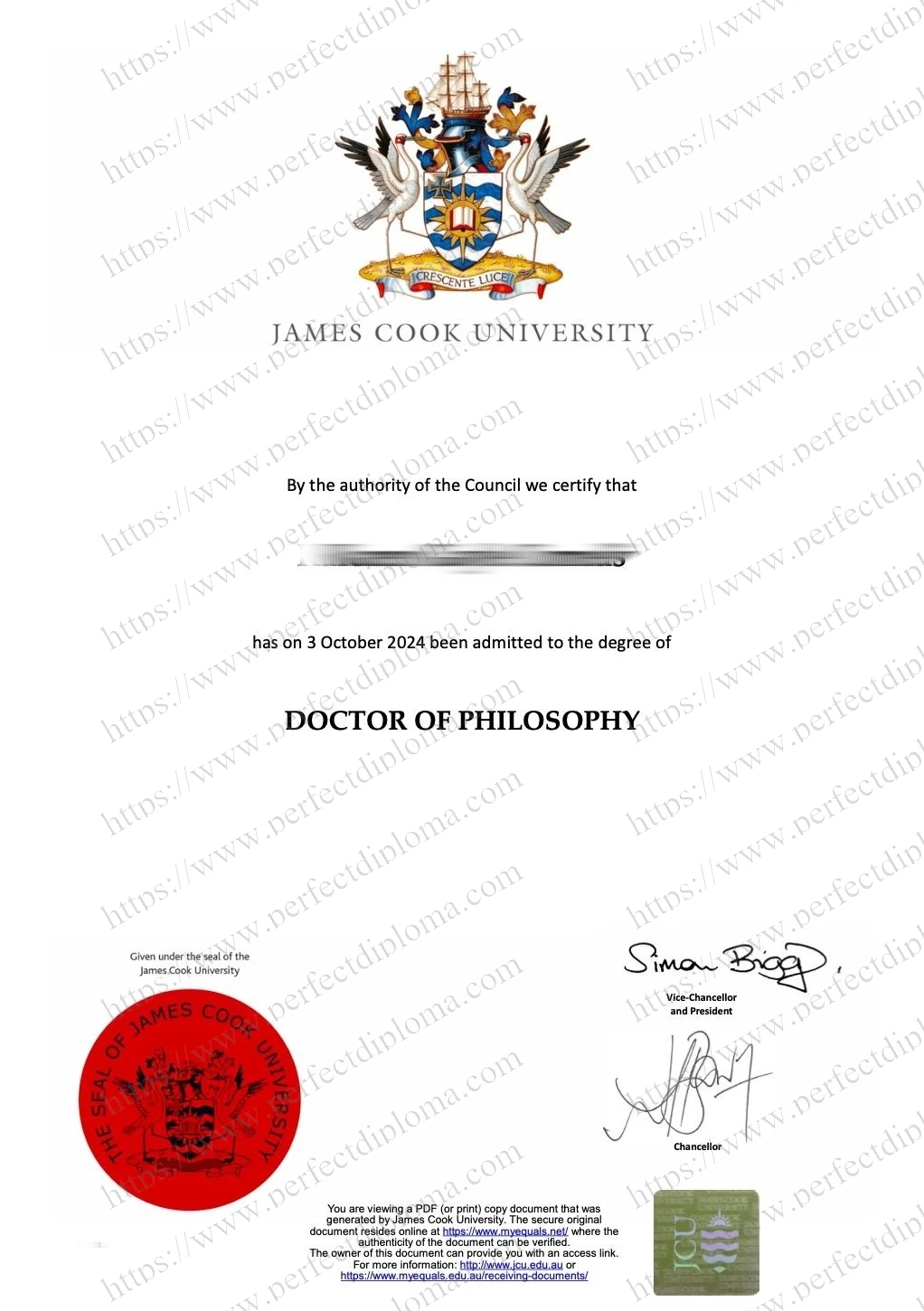I need a James Cook University fake diploma.