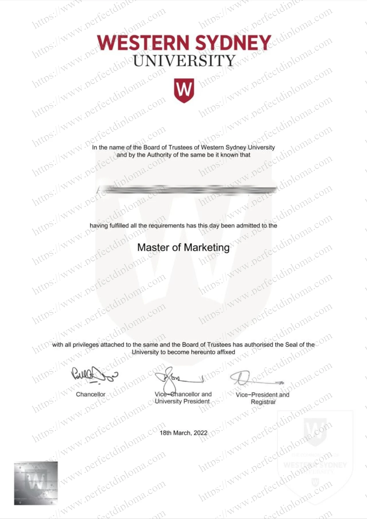 Where can I buy a fake University of Western Sydney diploma?