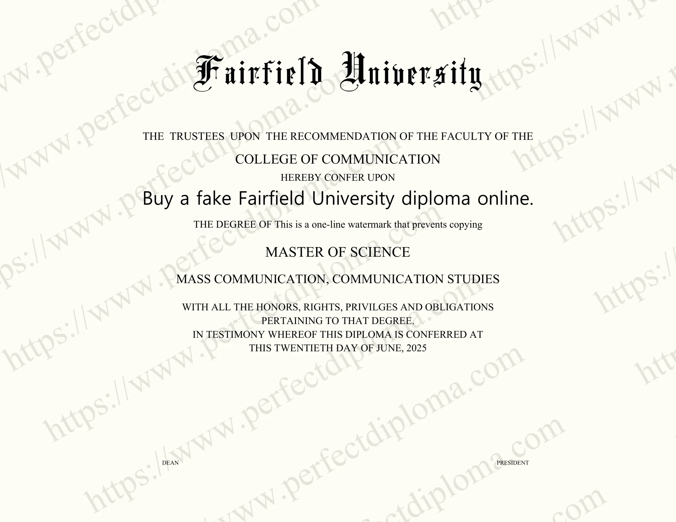 Buy a fake Fairfield University diploma online.
