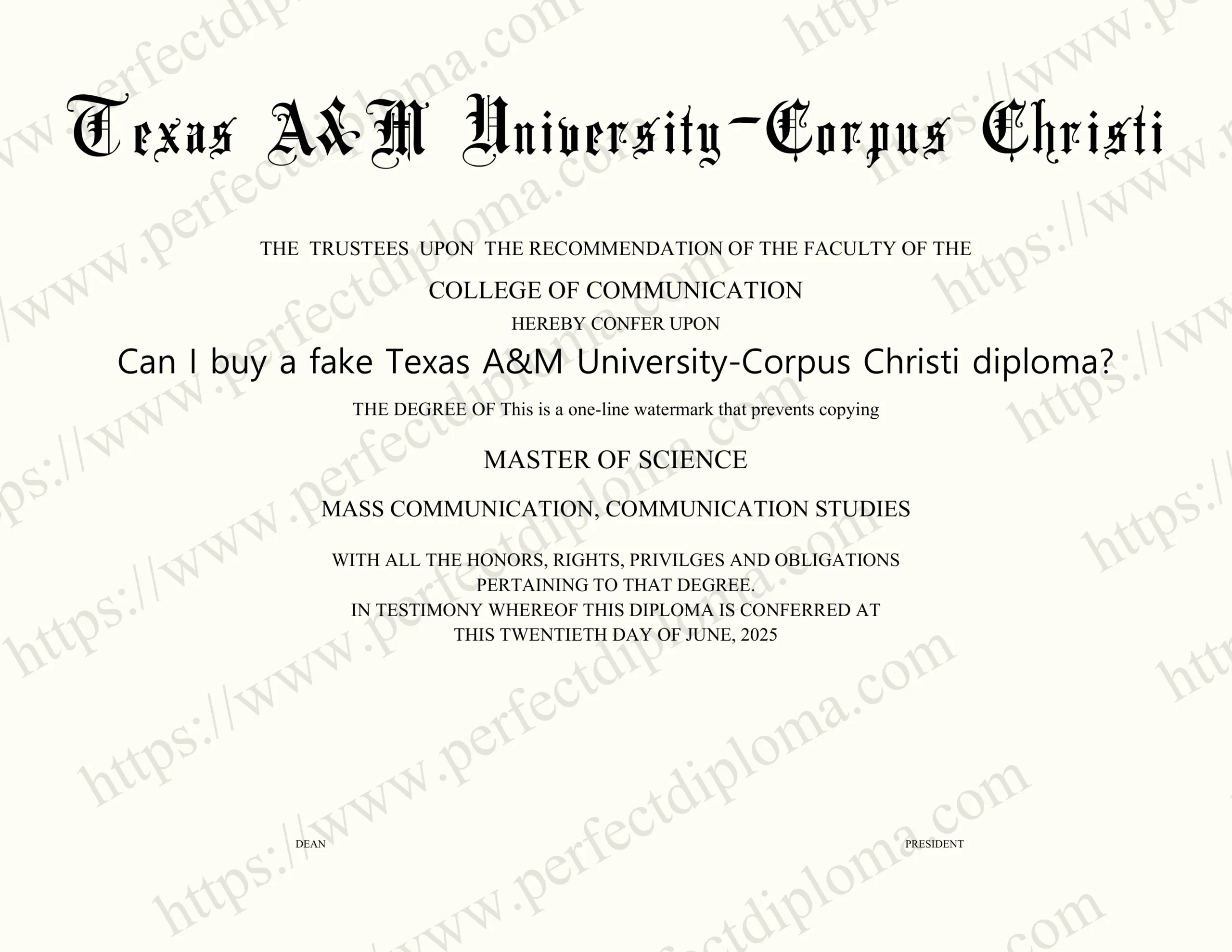 Can I buy a fake Texas A&M University-Corpus Christi diploma?