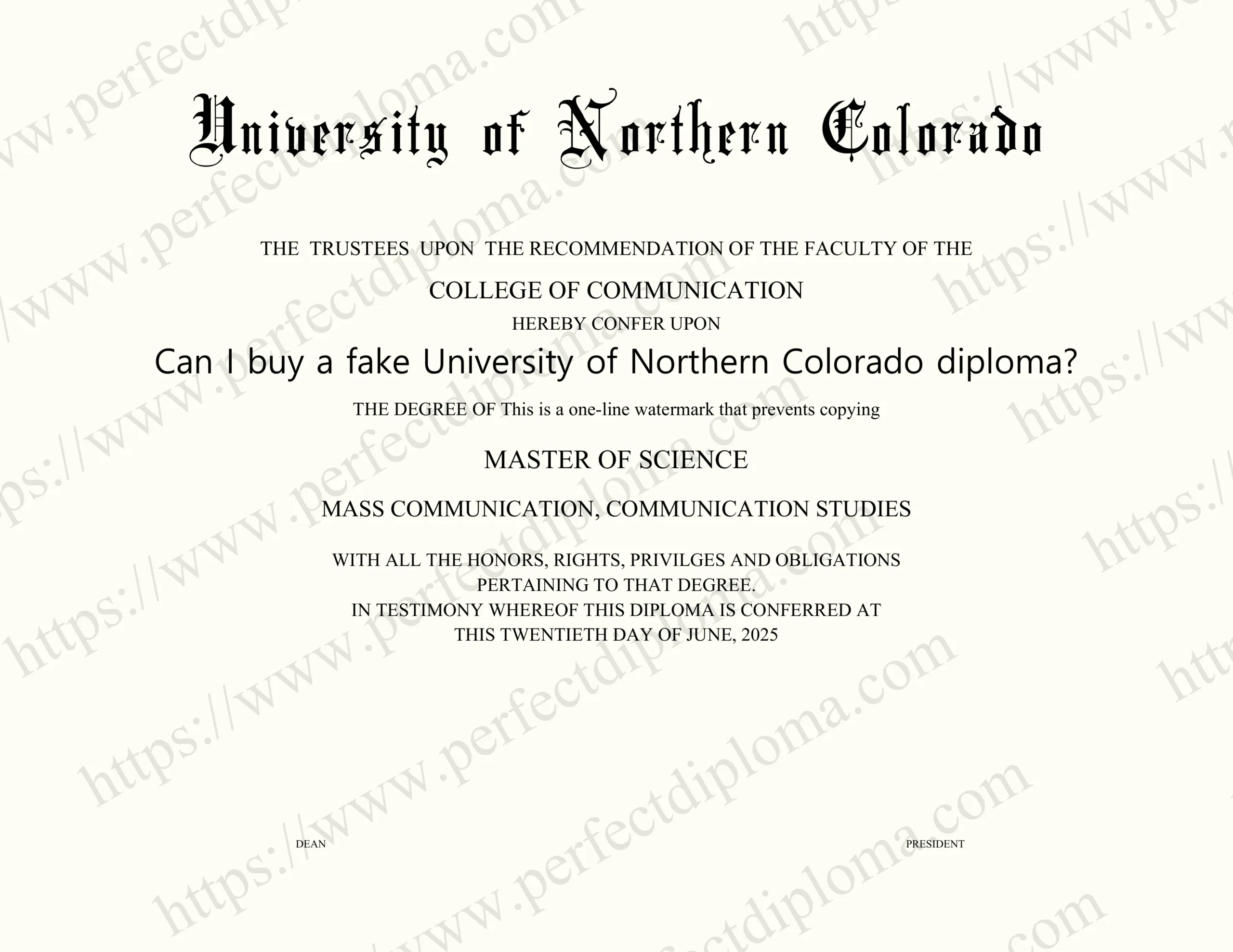 Can I buy a fake University of Northern Colorado diploma?
