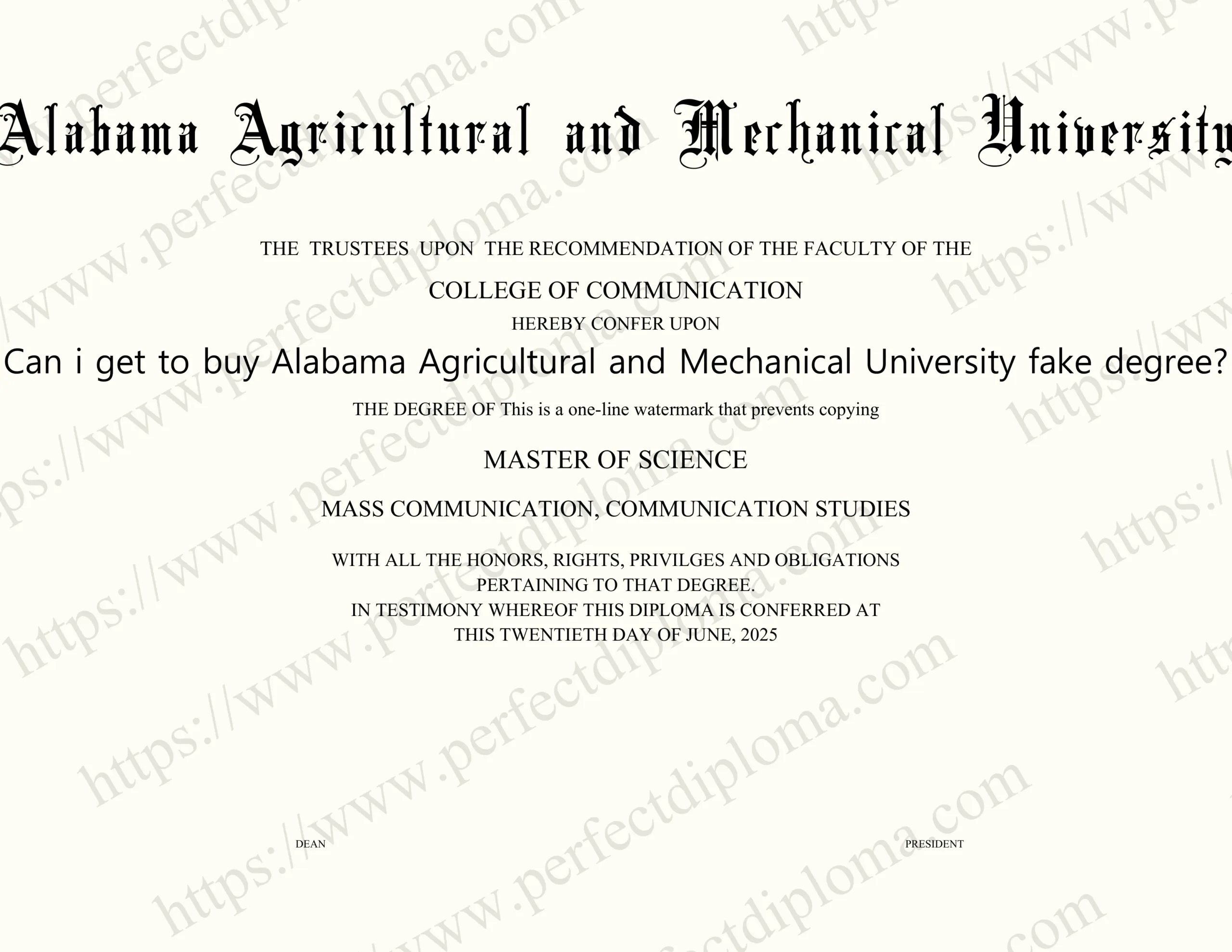 Can i get to buy Alabama Agricultural and Mechanical University fake degree?