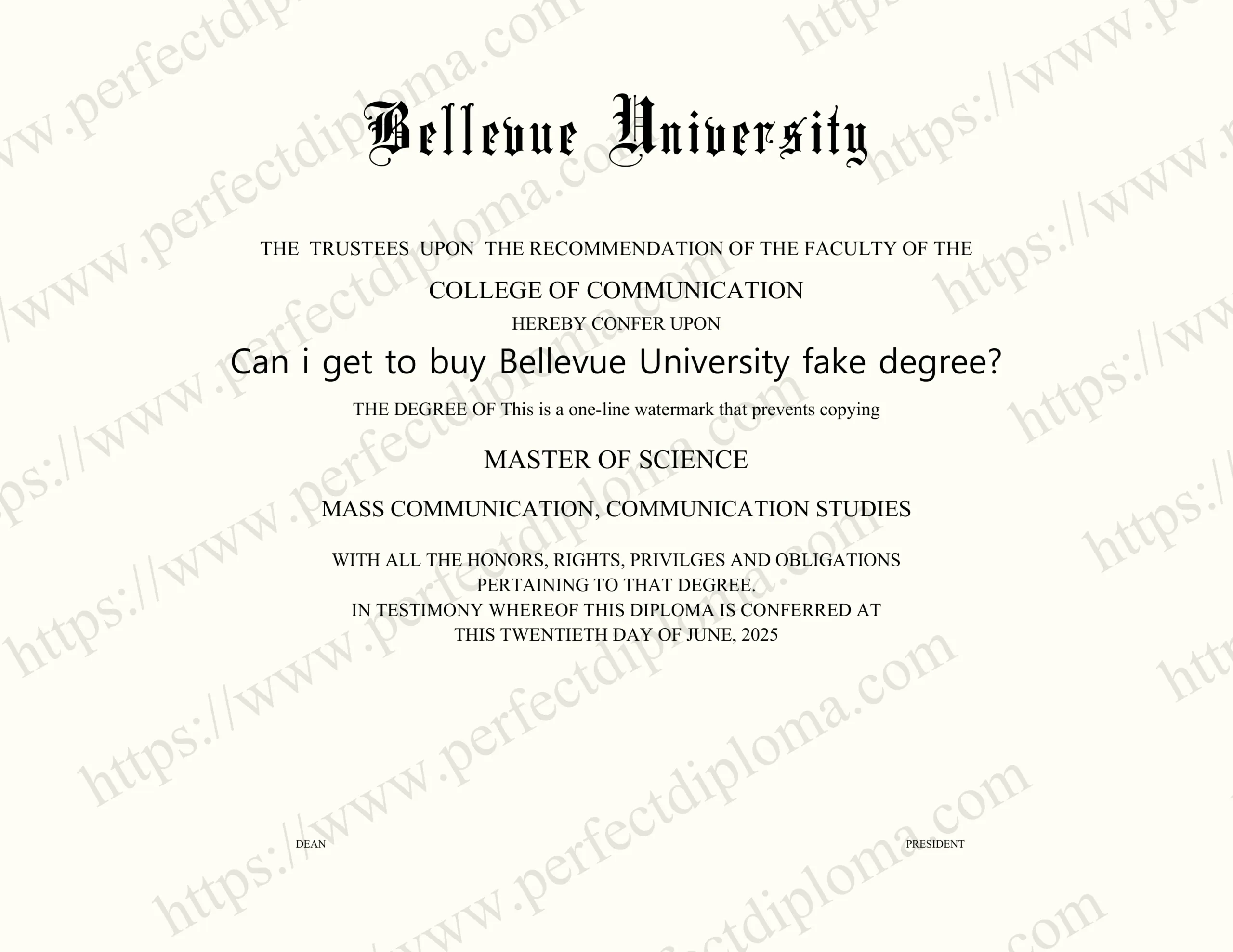 Can i get to buy Bellevue University fake degree?