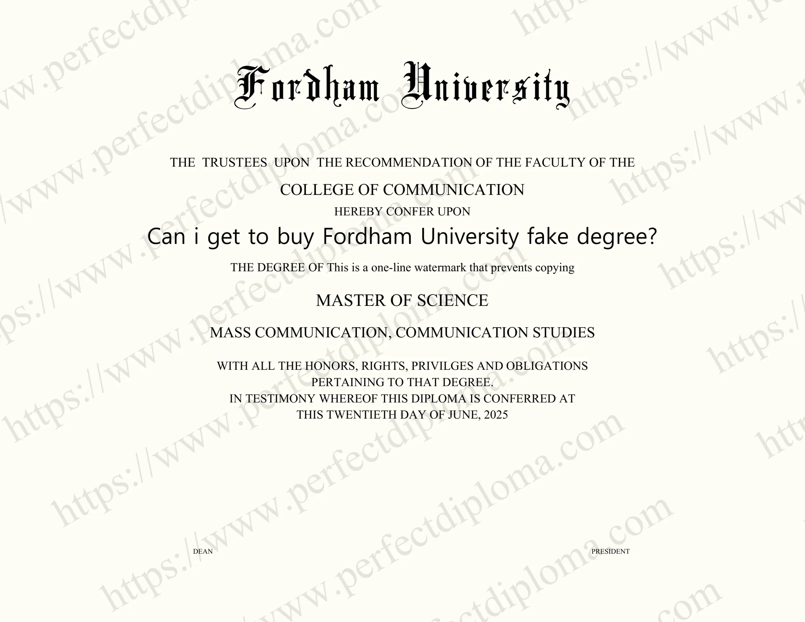 Can i get to buy Fordham University fake degree?