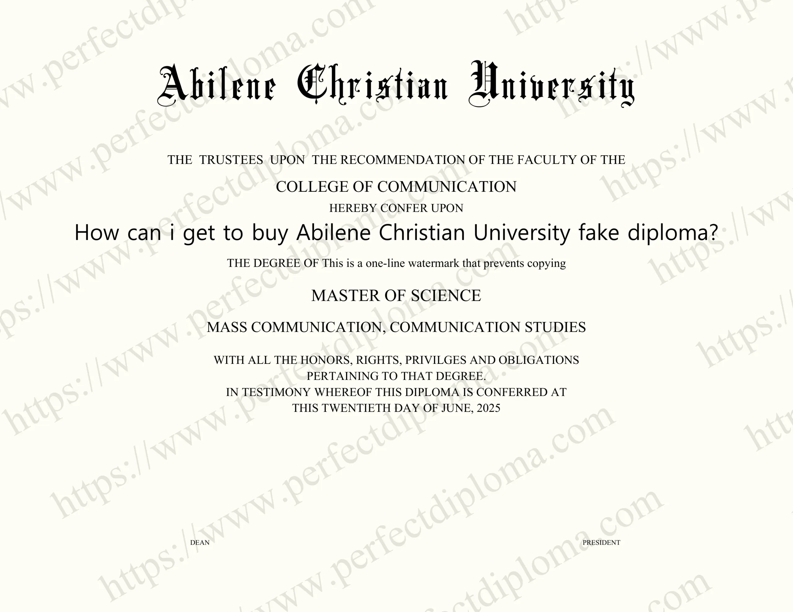 How can i get to buy Abilene Christian University fake diploma?