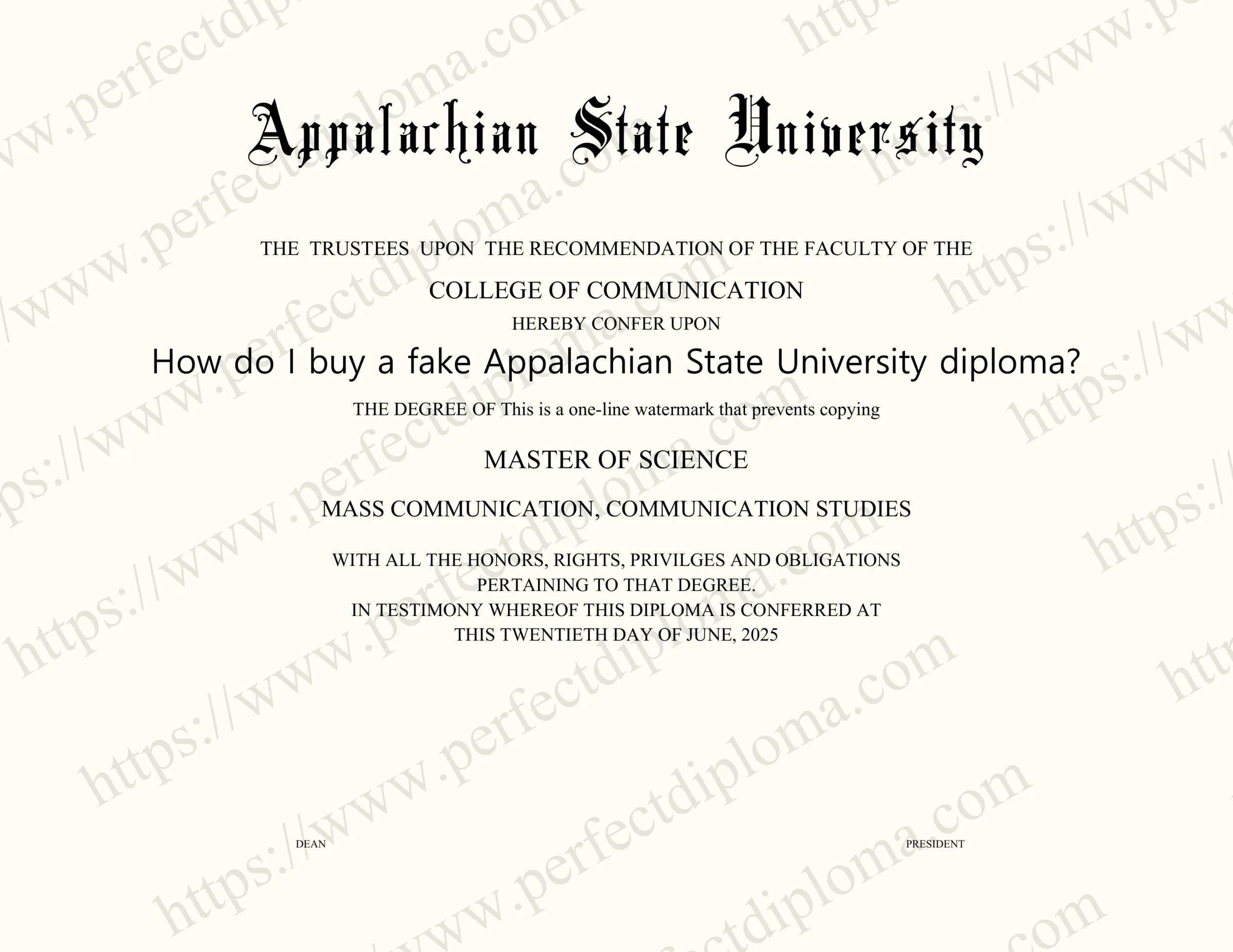 How do I buy a fake Appalachian State University diploma?