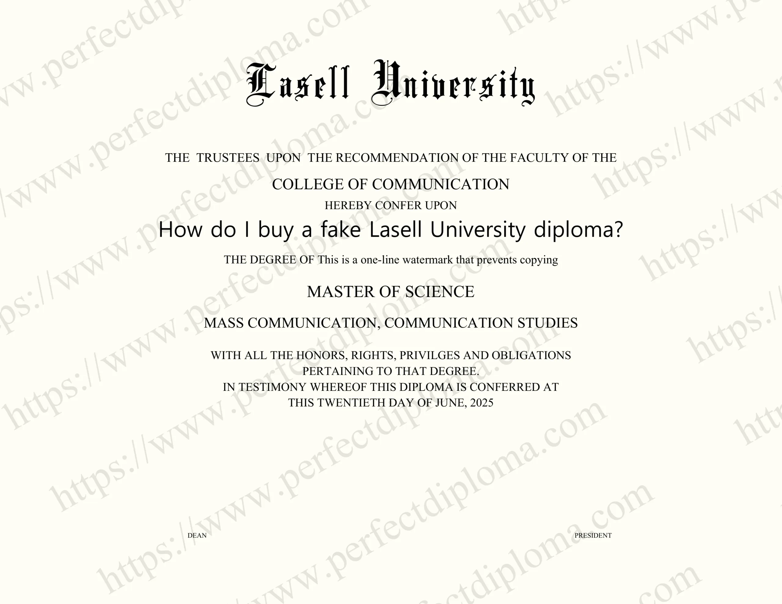 How do I buy a fake Lasell University diploma?