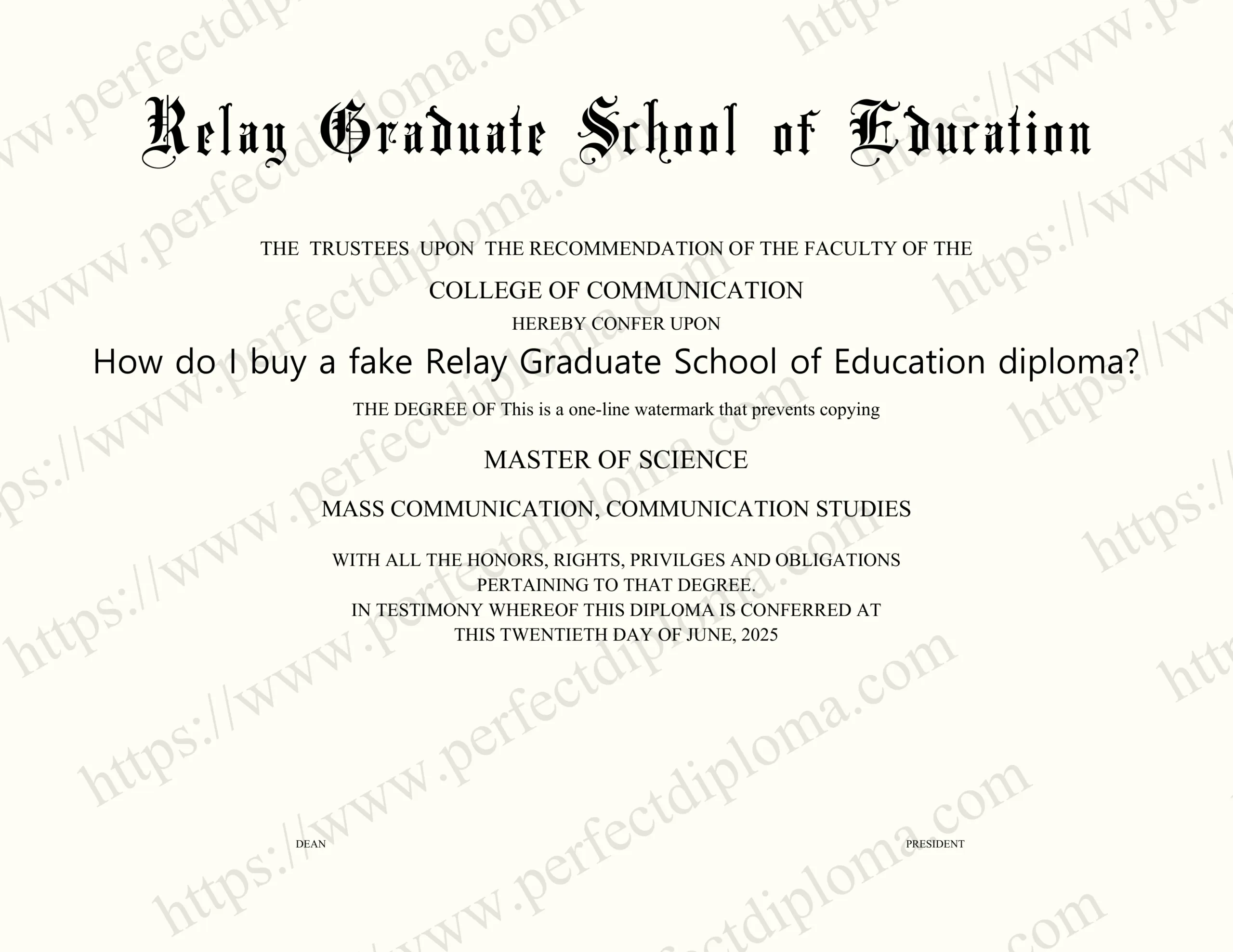 How do I buy a fake Relay Graduate School of Education diploma?