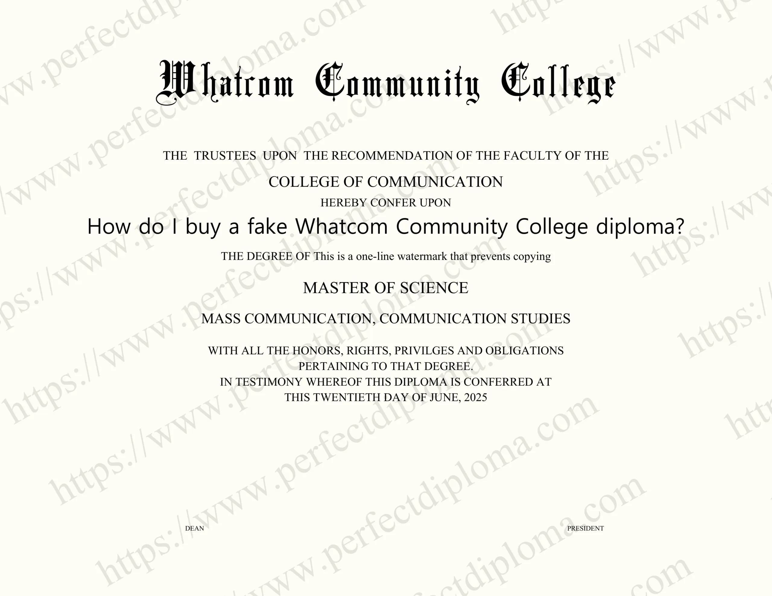 How do I buy a fake Whatcom Community College diploma?