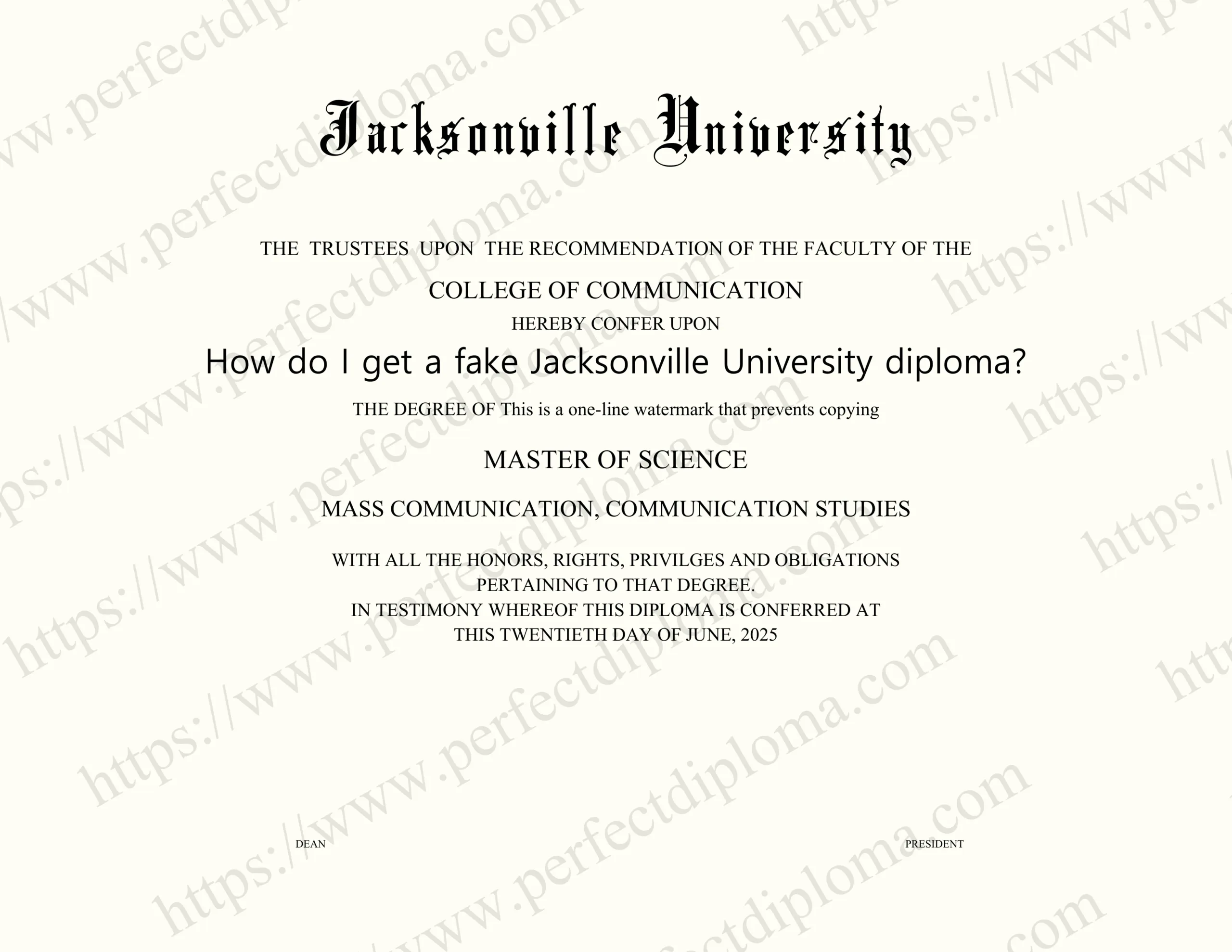 How do I get a fake Jacksonville University diploma?