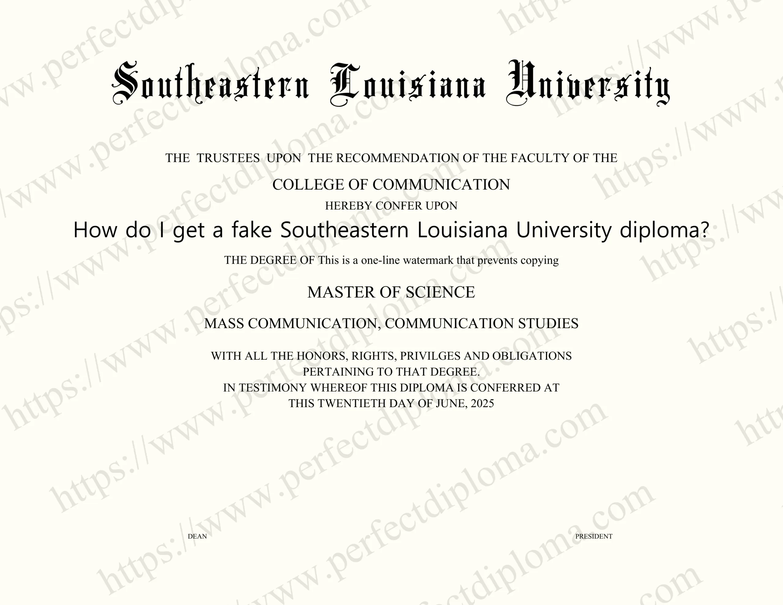 How do I get a fake Southeastern Louisiana University diploma?