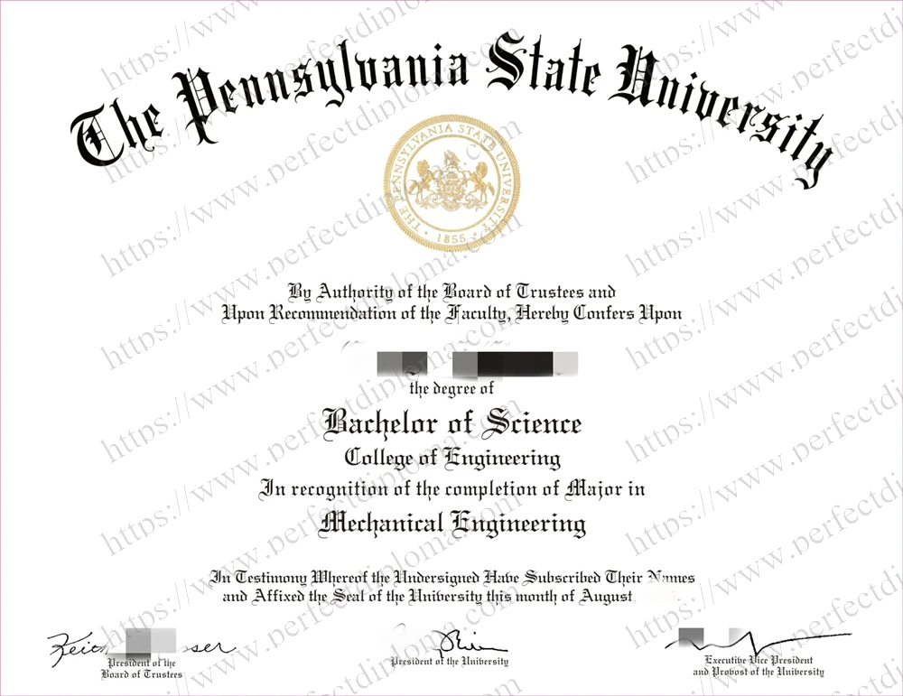 How do I order a 100% replica The Pennsylvania State University diploma online?