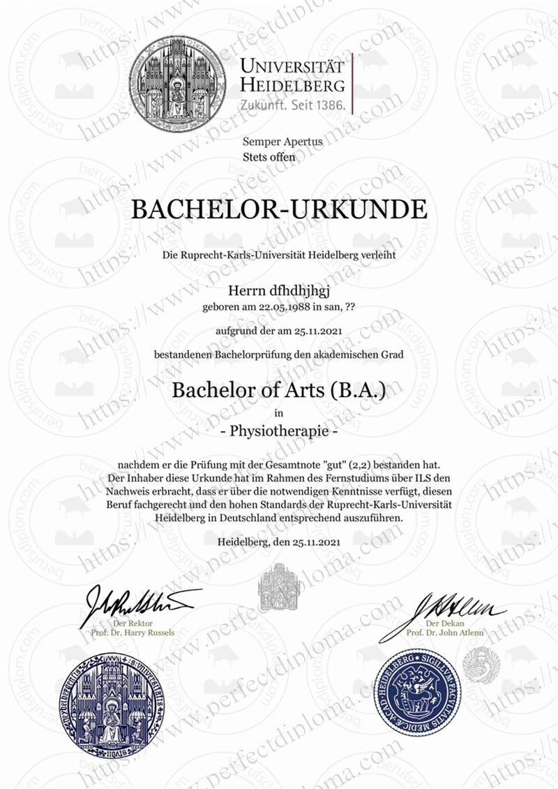 How easy to get a Heidelberg University fake certificate?