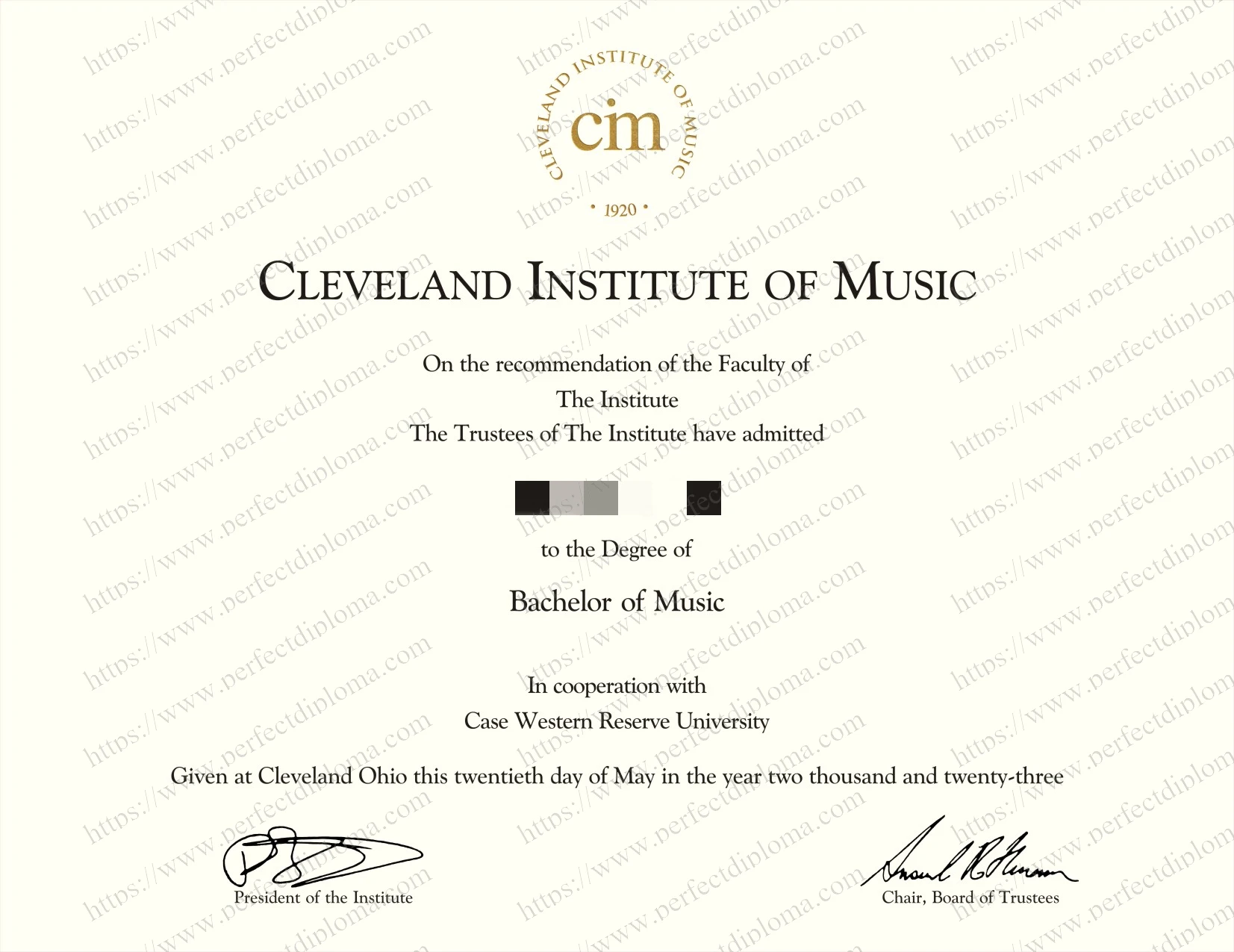 How fast can i get to buy Cleveland Institute of Music fake transcript?