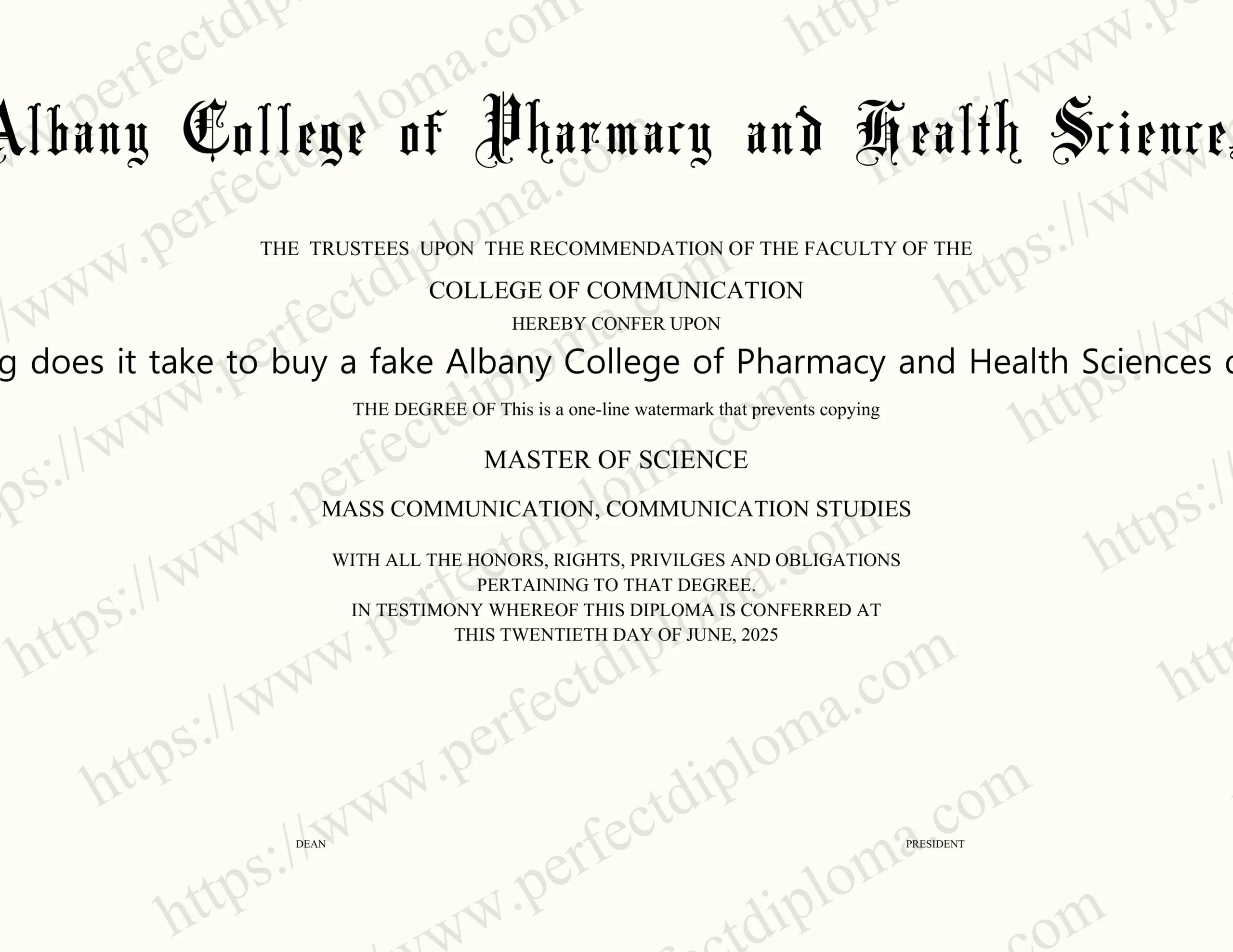 How long does it take to buy a fake Albany College of Pharmacy and Health Sciences diploma?