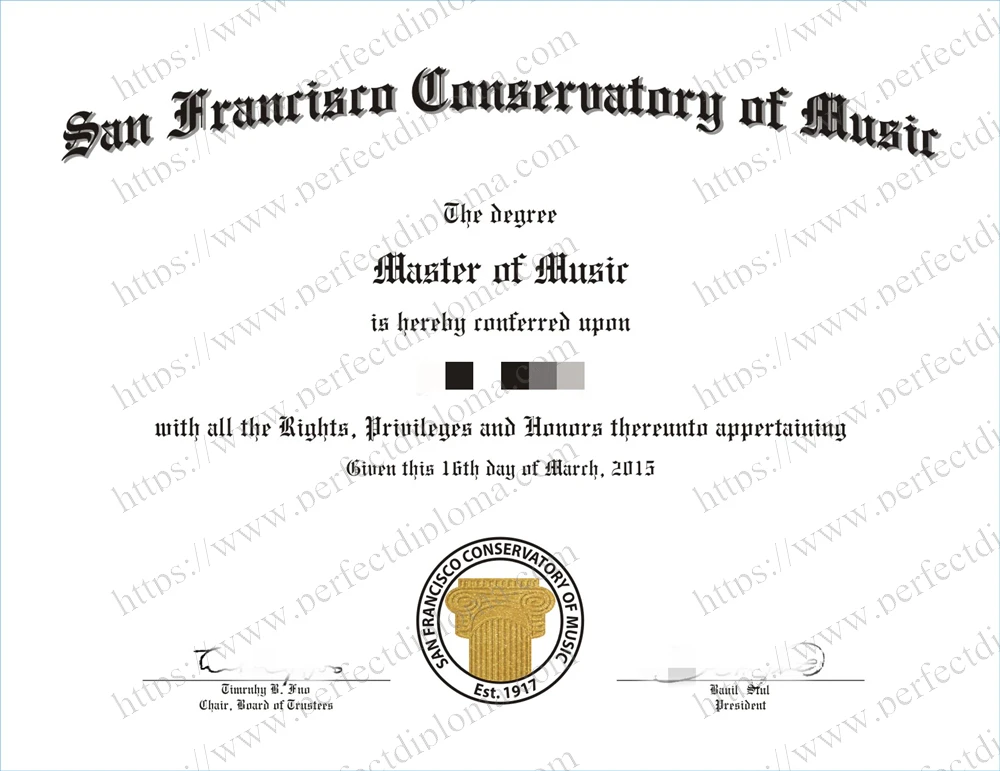 How long does it take to buy a fake San Francisco Conservatory of Music diploma?