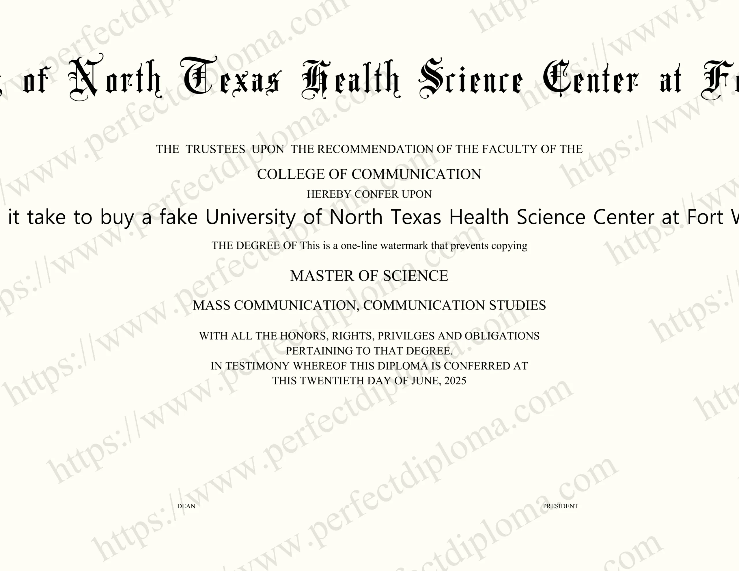 How long does it take to buy a fake University of North Texas Health Science Center at Fort Worth diploma?