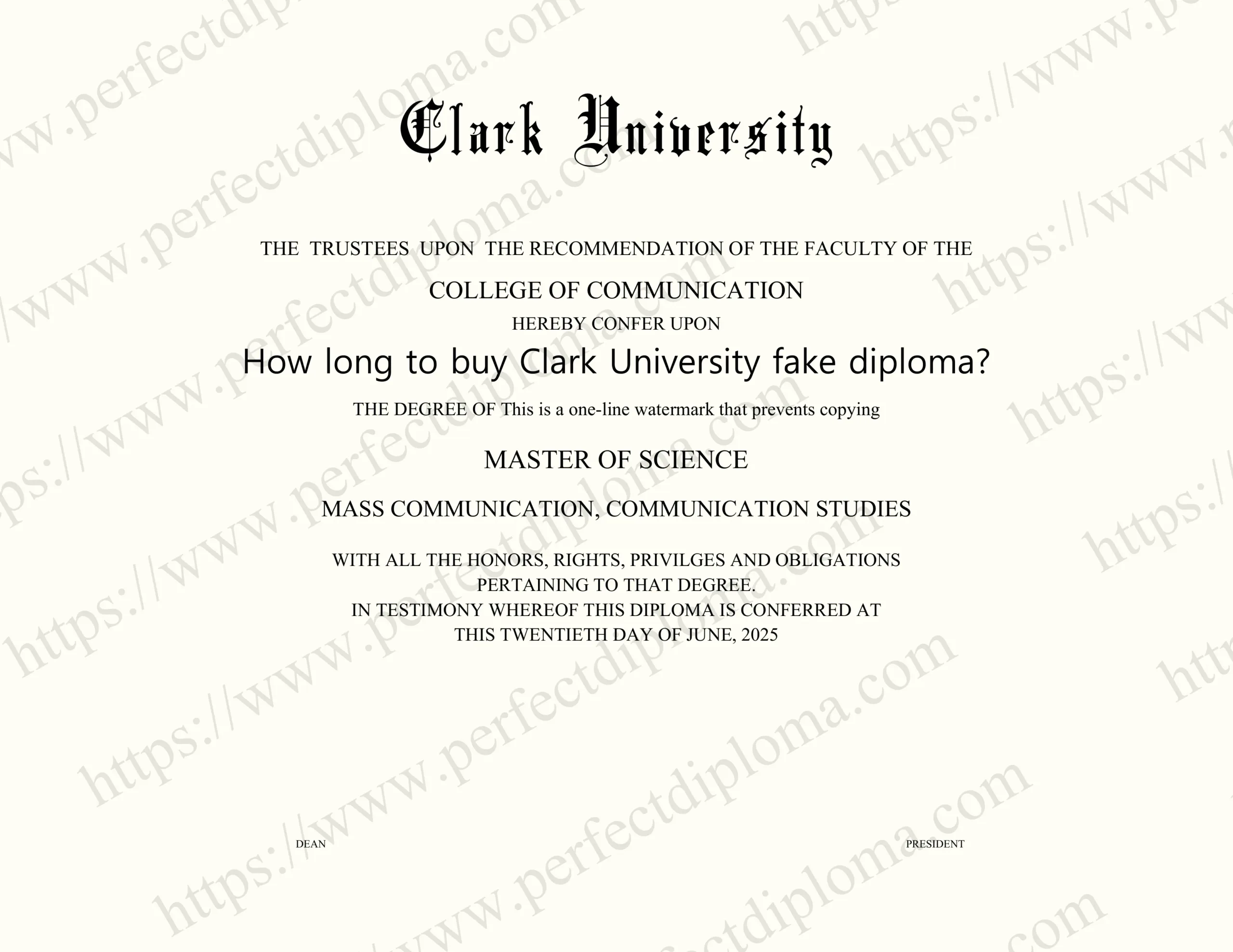 How long to buy Clark University fake diploma?