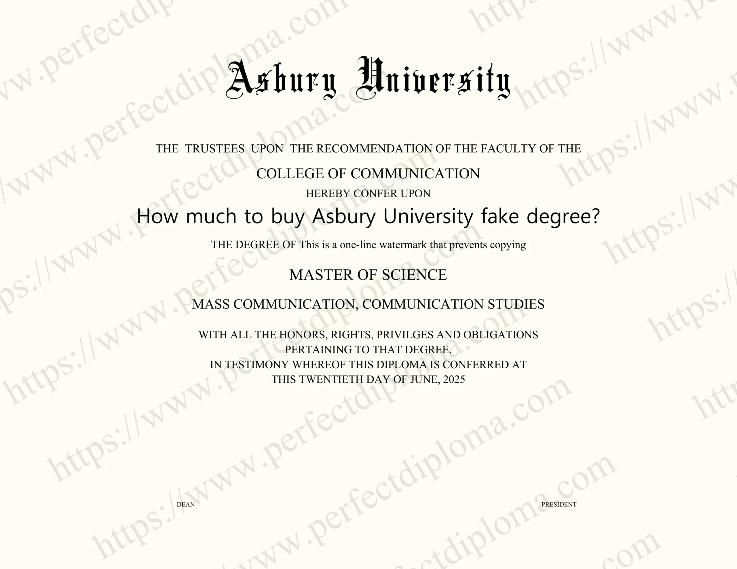 How much to buy Asbury University fake degree?