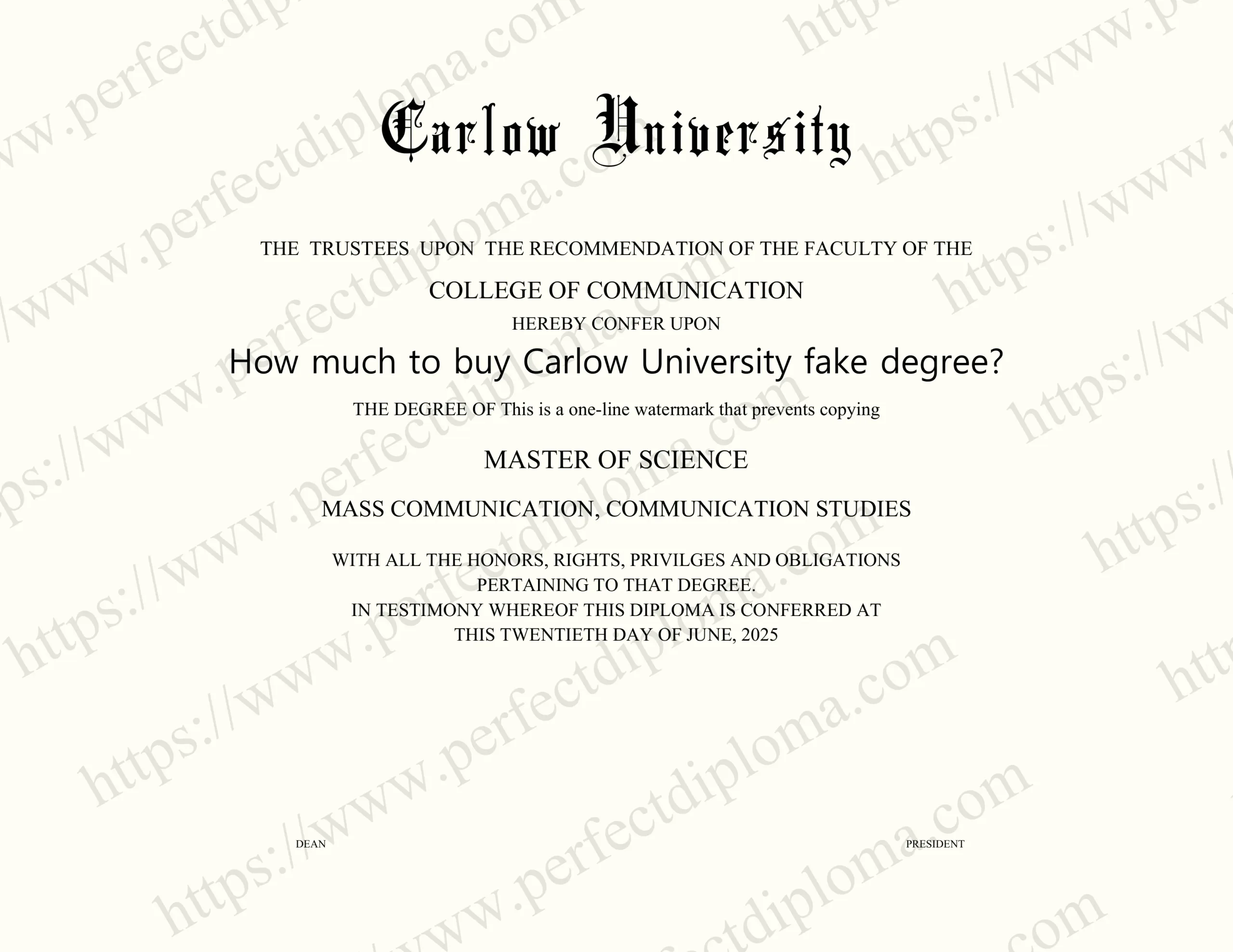 How much to buy Carlow University fake degree?