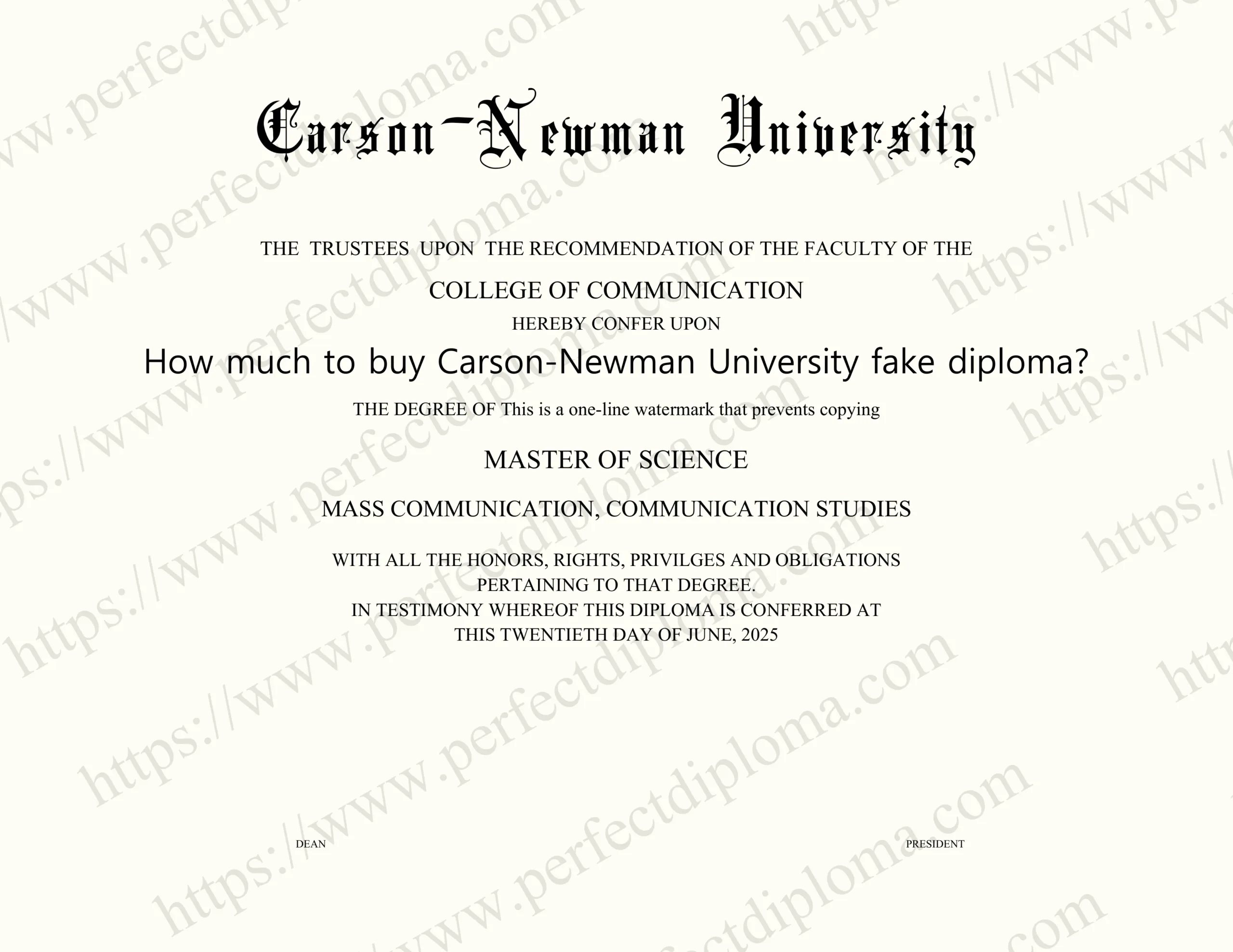 How much to buy Carson-Newman University fake diploma?