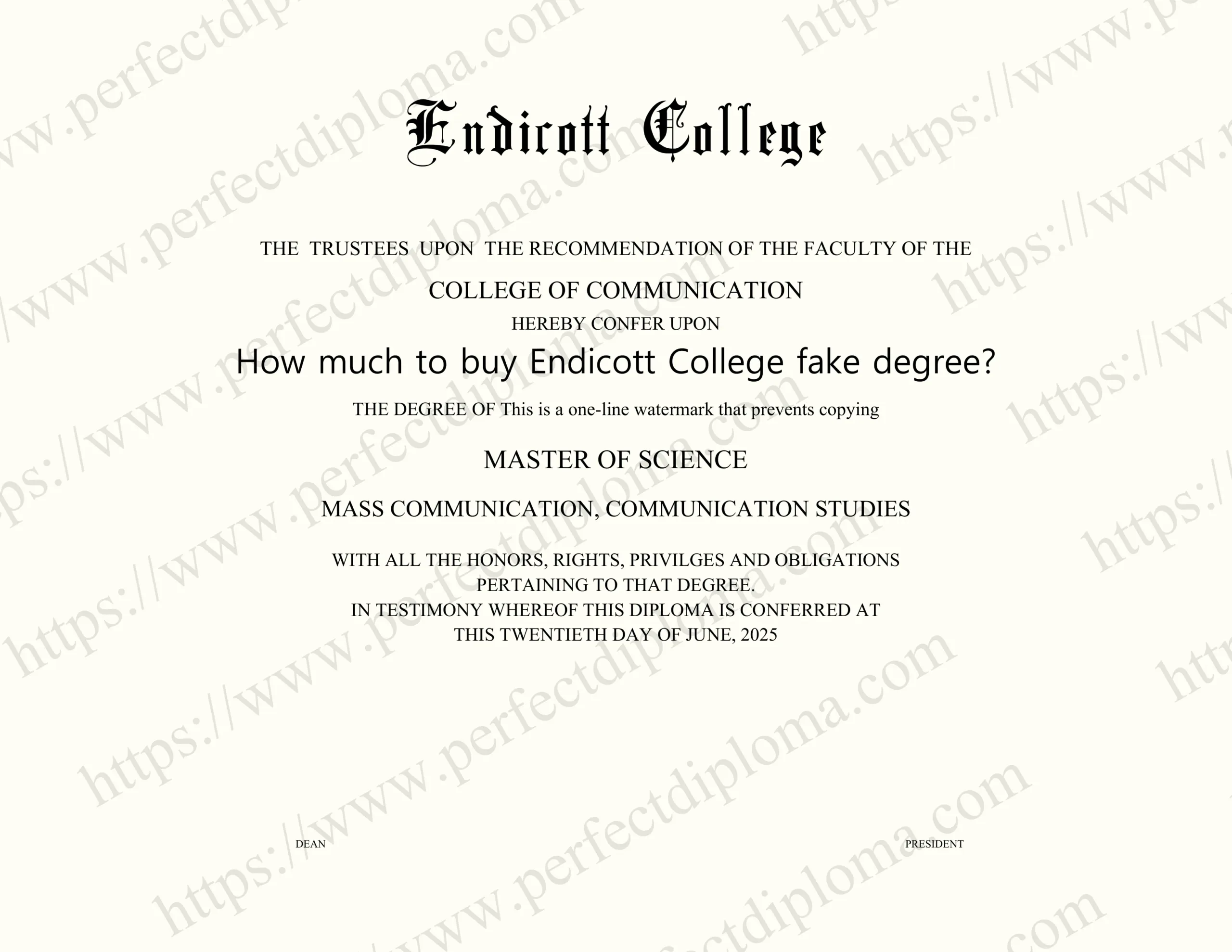 How much to buy Endicott College fake degree?