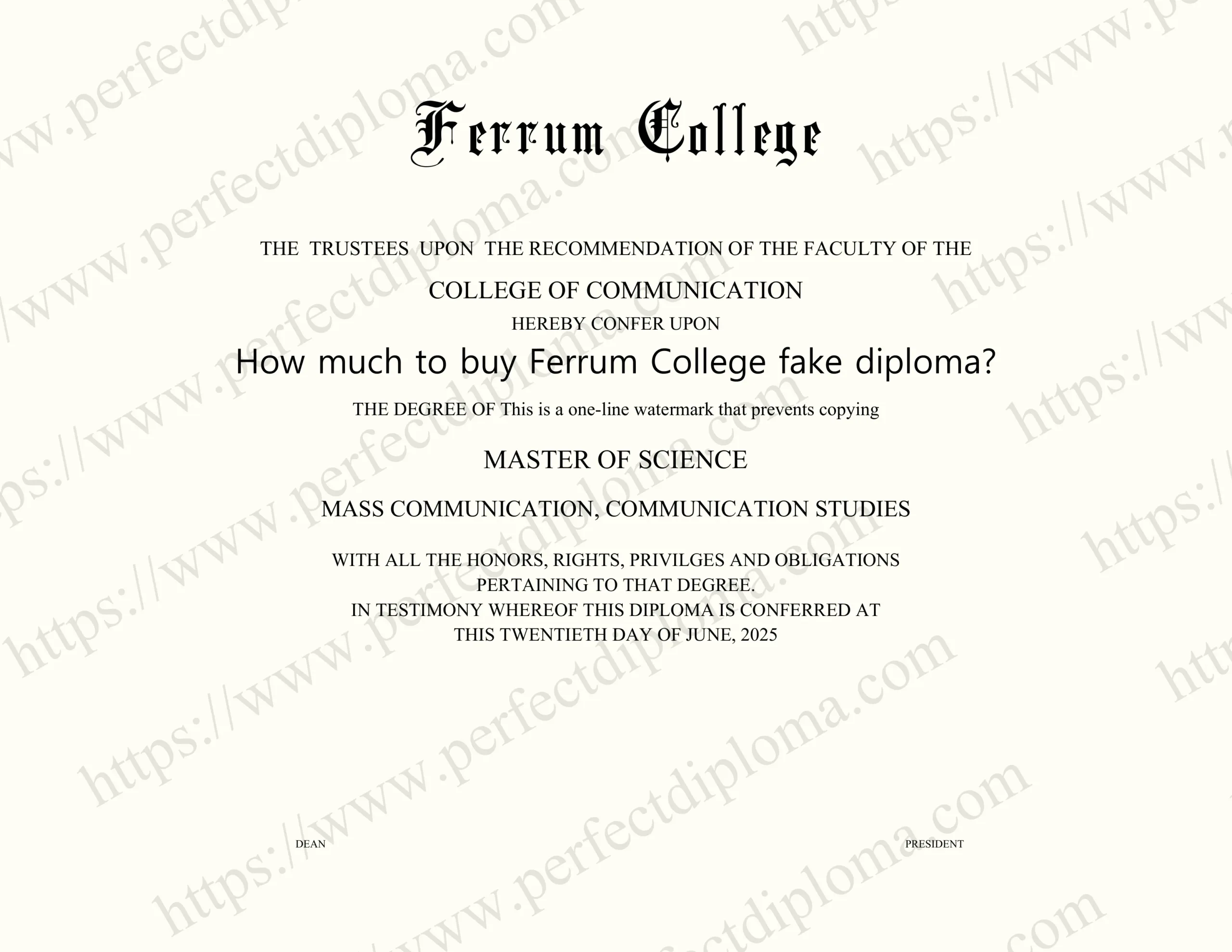 How much to buy Ferrum College fake diploma?