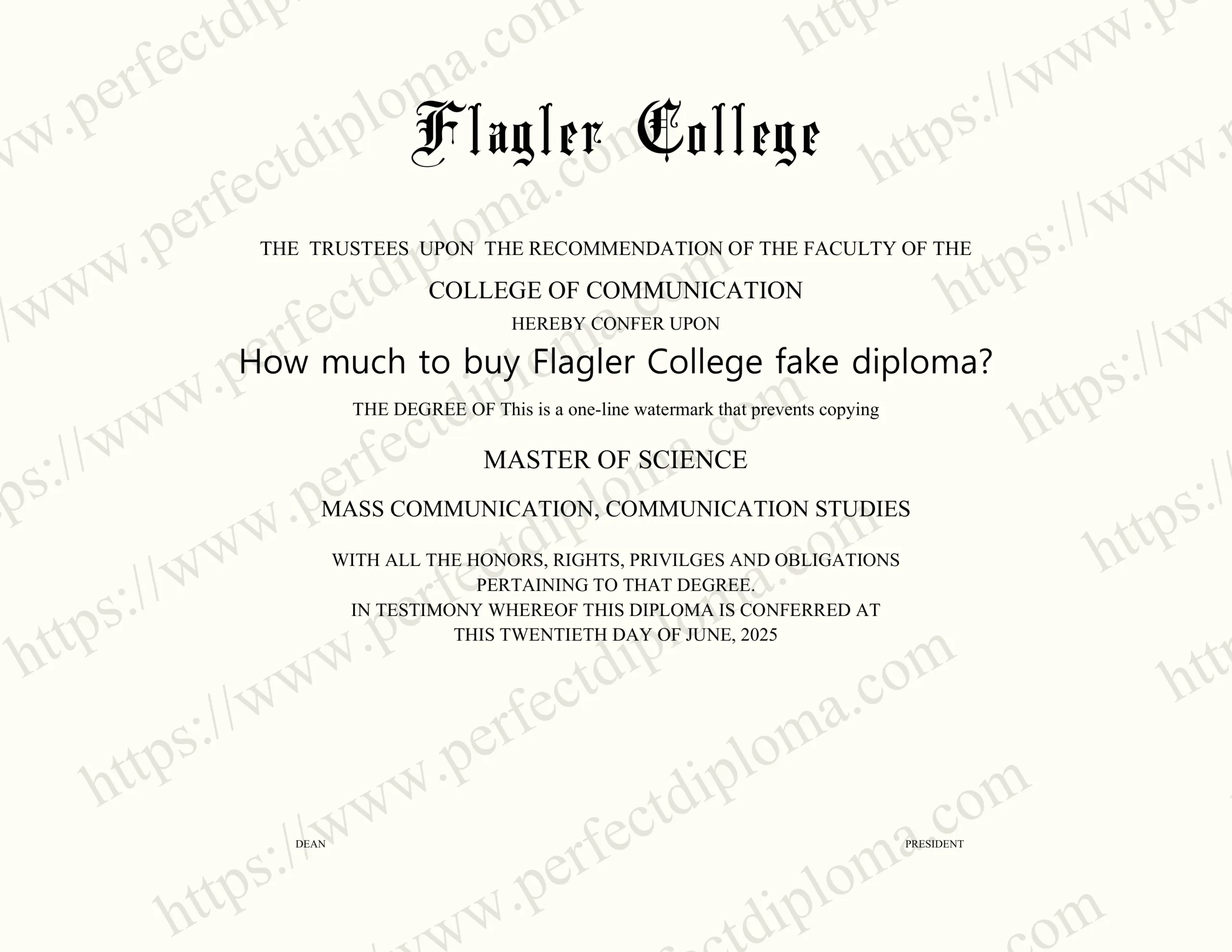 How much to buy Flagler College fake diploma?