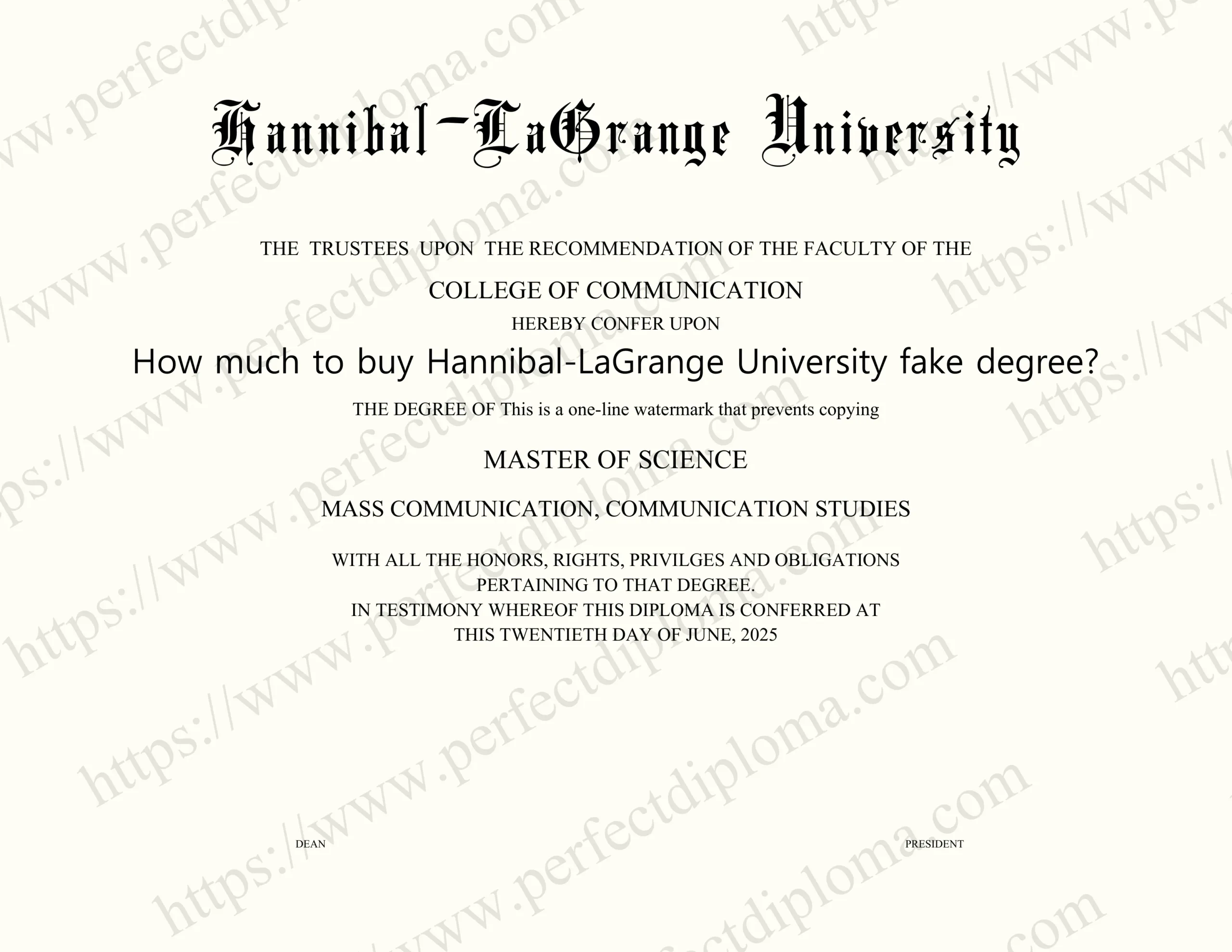 How much to buy Hannibal-LaGrange University fake degree?