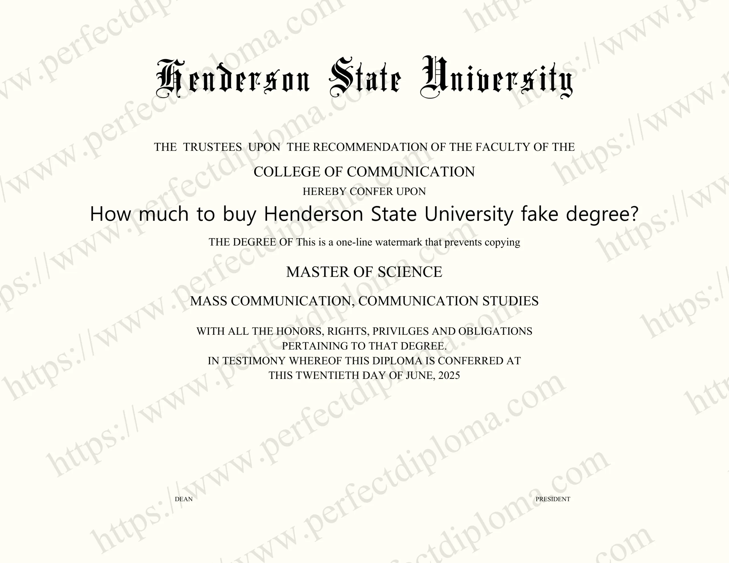 How much to buy Henderson State University fake degree?