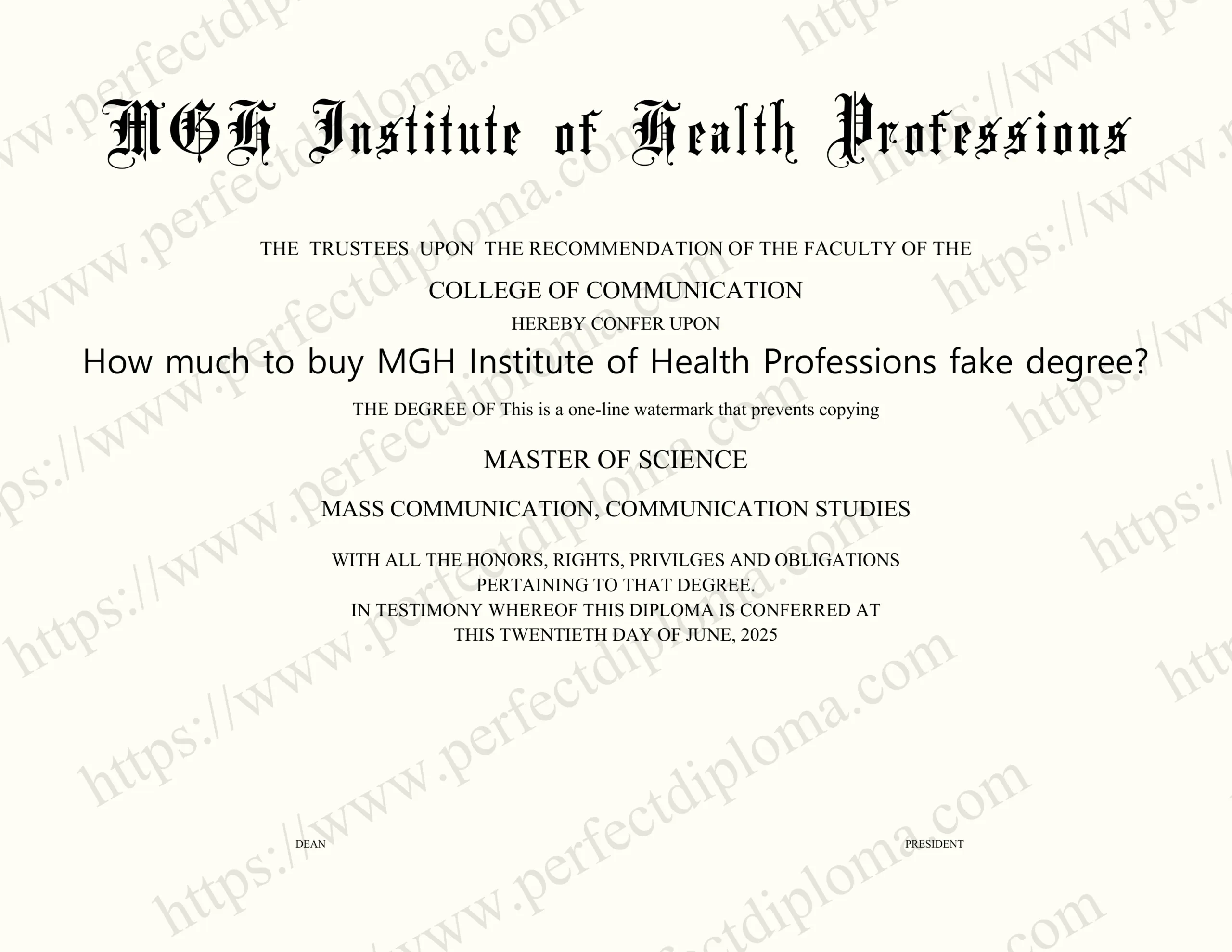 How much to buy MGH Institute of Health Professions fake degree?