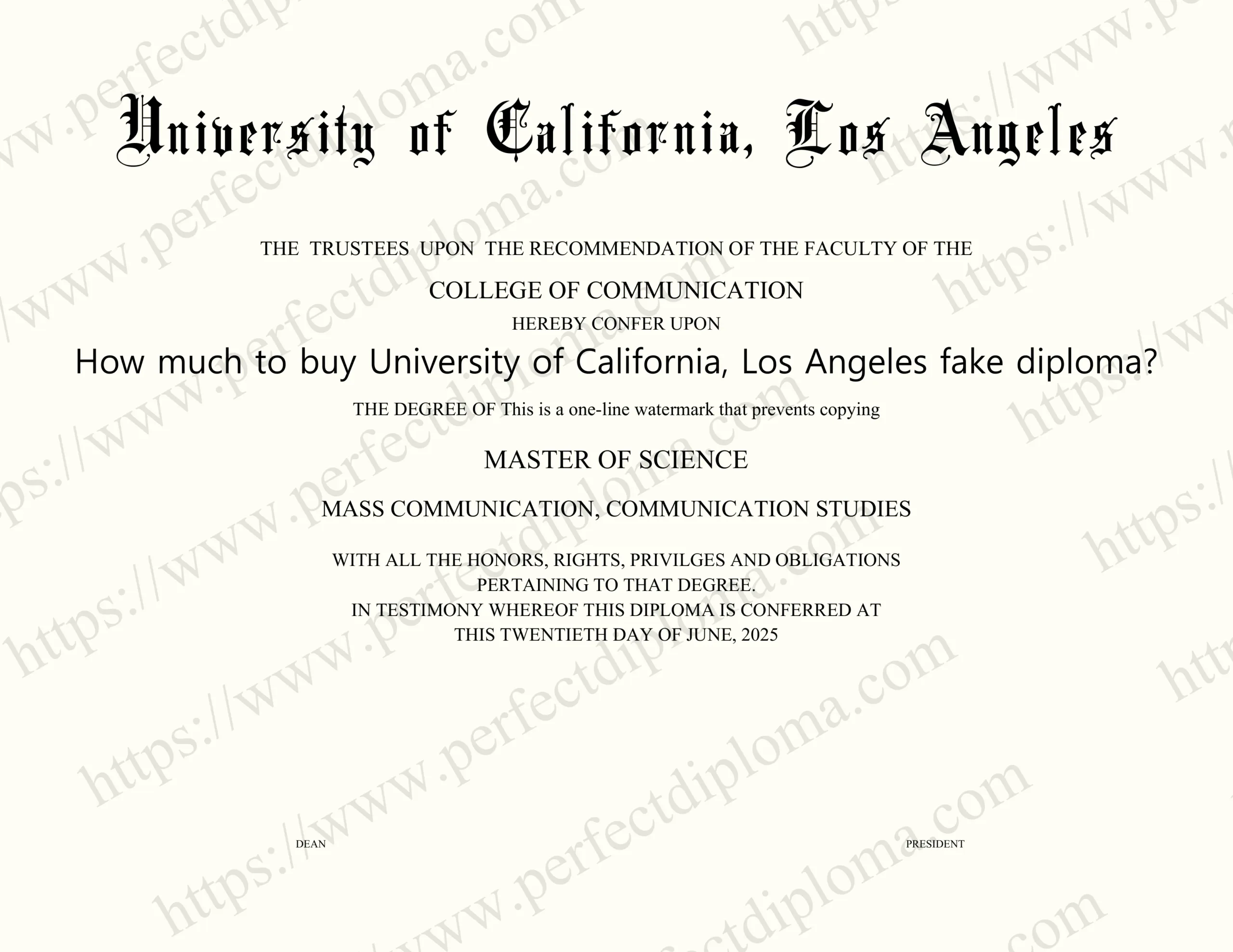 How much to buy University of California, Los Angeles fake diploma?