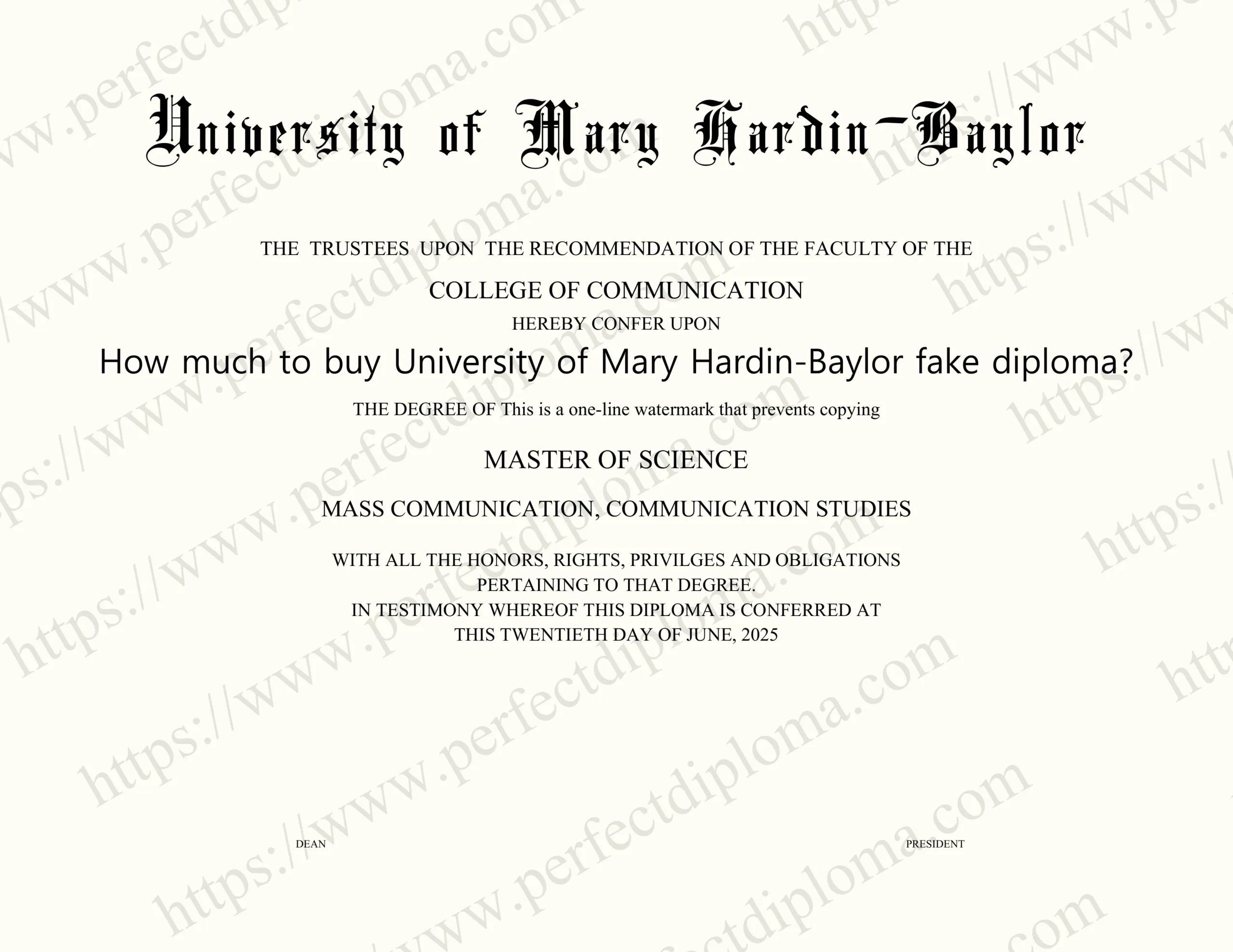 How much to buy University of Mary Hardin-Baylor fake diploma?