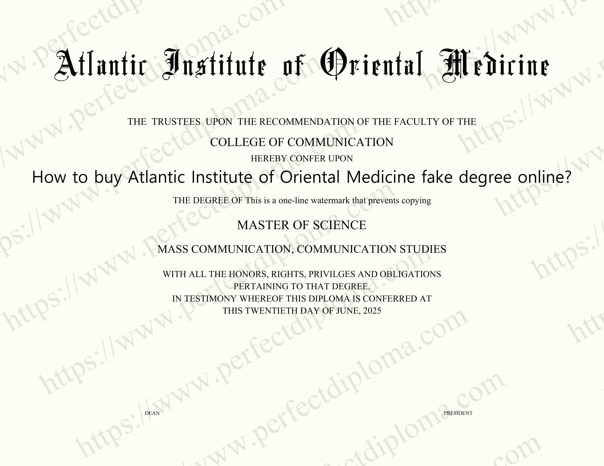 How to buy Atlantic Institute of Oriental Medicine fake degree online?